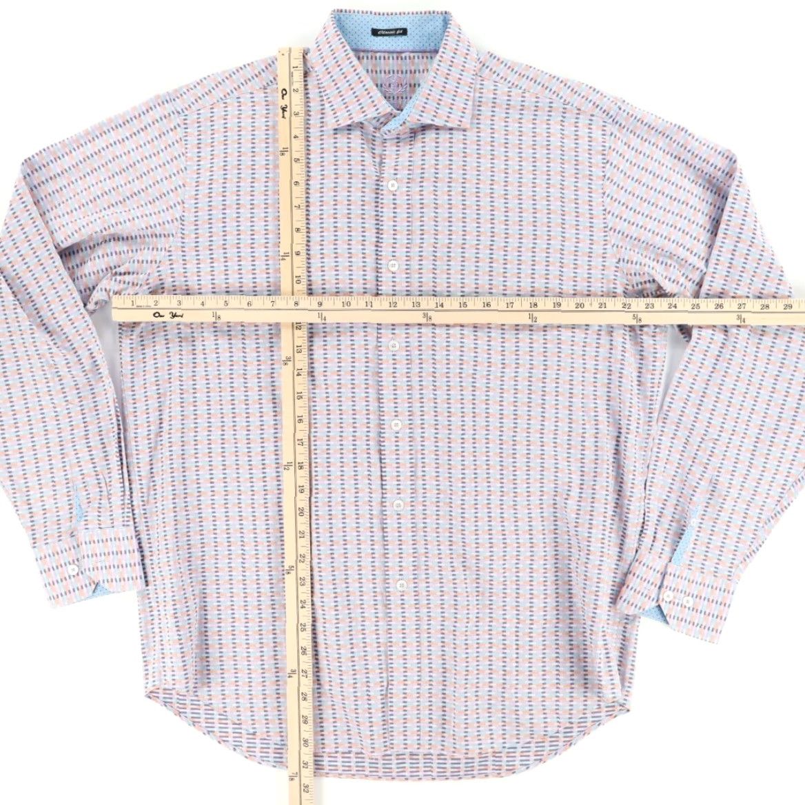 BUGATCHI Bugatchi Uomo Classic Fit Geometric Long Sleeve Button Up Shirt Men's XL Size US XL / EU 56 / 4 - 3 Thumbnail
