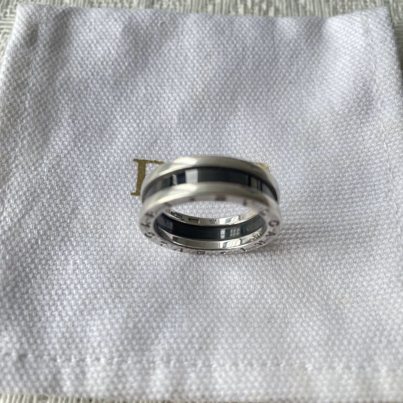 Bvlgari BVLGARI Save the Children Silver Ceramic Band Ring Silver Size ONE SIZE - 6 Thumbnail
