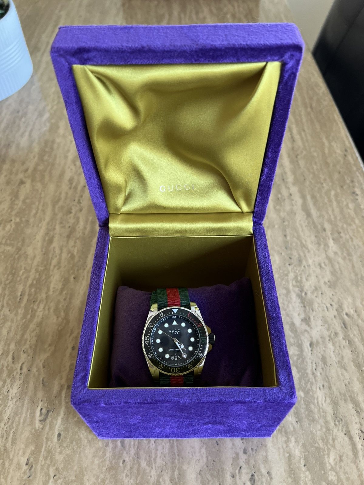 Gucci 45mm Gucci Dive Watch with Nylon Web Strap Size ONE SIZE - 2 Thumbnail