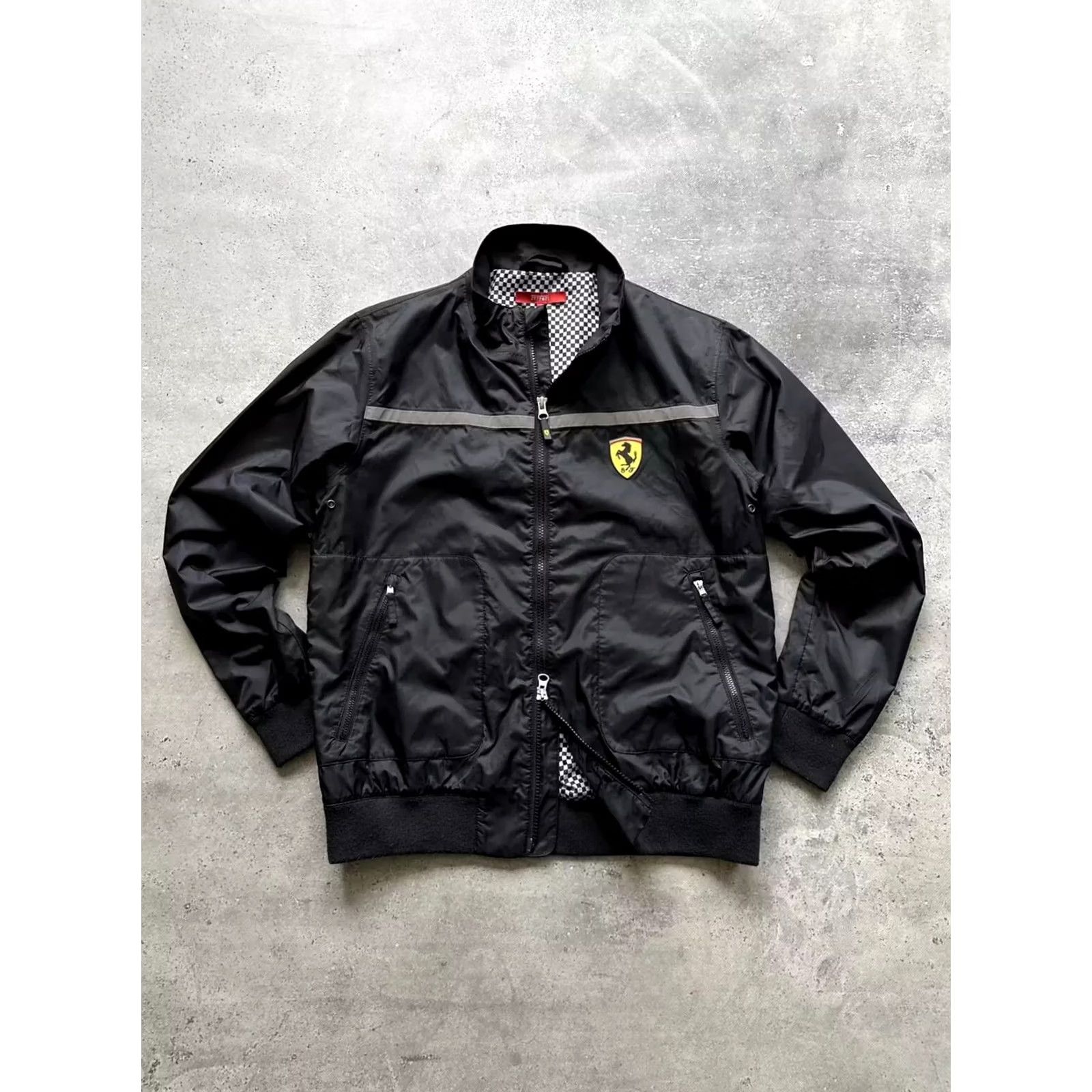 Ferrari VINTAGE Ferrari Scuderia Formula-1 Racing Nylon Jacket Mens S Black Windbreaker Racing Full Zip Size US S / EU 44-46 / 1 - 2 Thumbnail