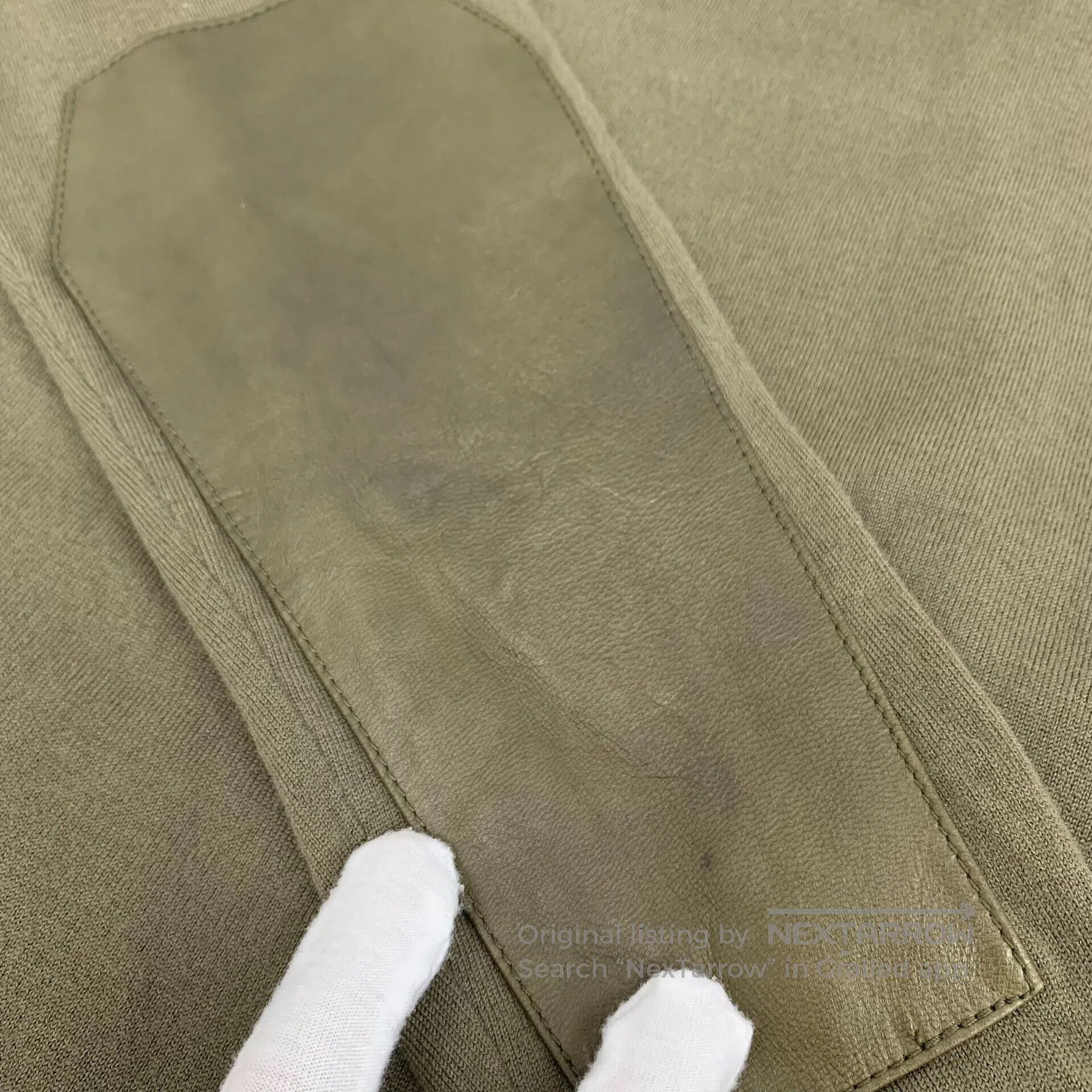 Polo Ralph Lauren Ralph Lauren Military Green Leather Patch Wool Round Neck Size US M / EU 48-50 / 2 - 8 Thumbnail