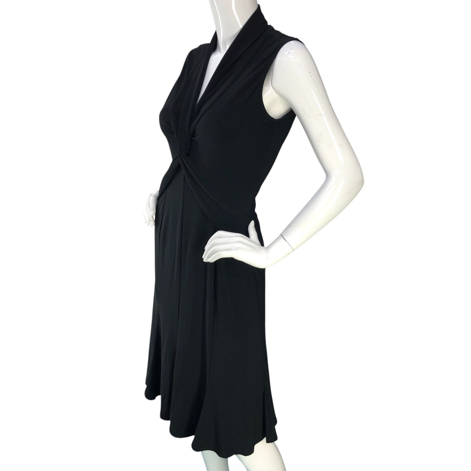 Joseph Ribkoff Joseph Ribkoff Sz 6 Dress Tricot Twist Front Jersey Stretch Size M / US 6-8 / IT 42-44 - 4 Thumbnail