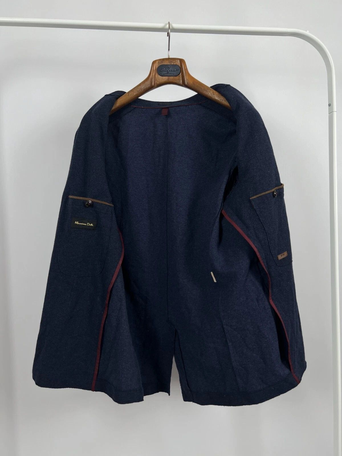 Massimo Dutti Massimo Dutti Navy Blue Unlined Soft Cotton Blazer Jacket Size 40R - 14 Thumbnail