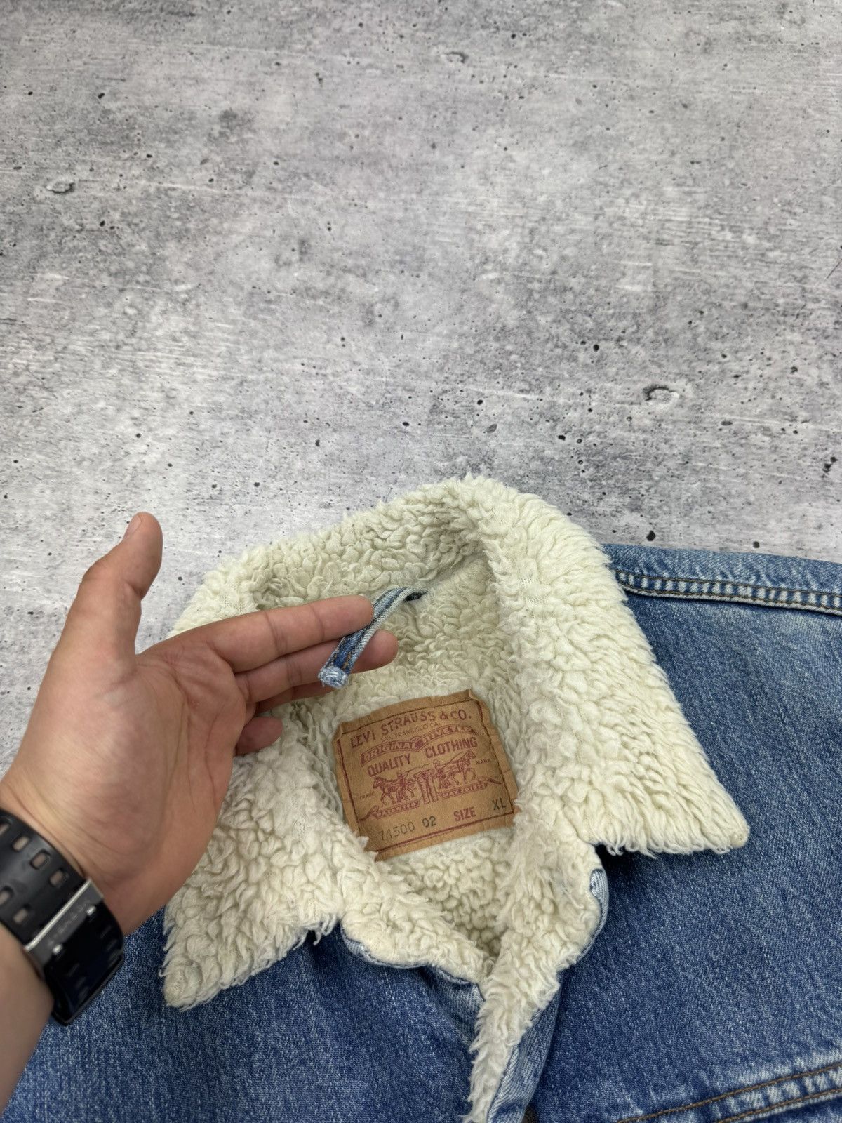 Levi's Levi’s Vintage Stonewashed Blue Denim Trucker Sherpa Bomber Size US XL / EU 56 / 4 - 13 Thumbnail