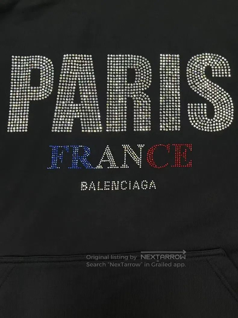 Balenciaga Balenciaga Letter Printed Hooded Short Sweatshirt Size US L / EU 52-54 / 3 - 3 Thumbnail