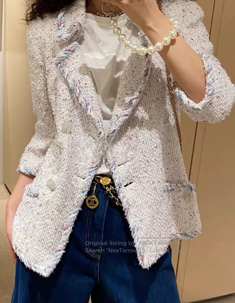 Chanel Chanel Waterfall series tweed coat Size XXS / US 00 / IT 34 - 7 Thumbnail