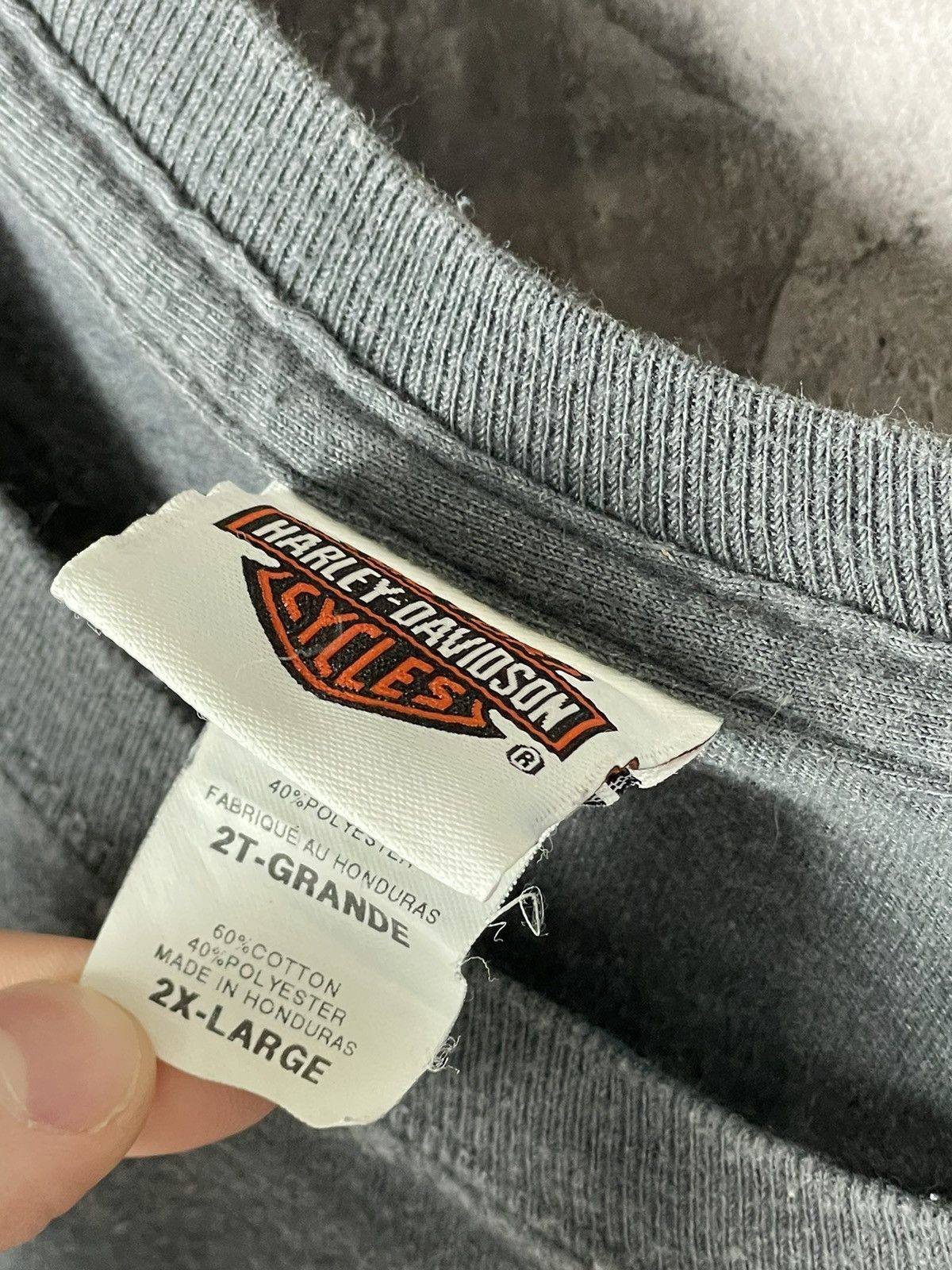 Harley Davidson × Vintage Trashed! VTG 90’s Harley Davidson Faded Paper Thin T-Shirt Size US XXL / EU 58 / 5 - 9 Thumbnail