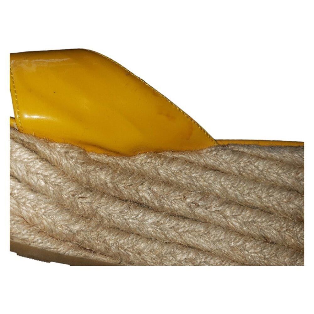 Jimmy Choo SH118 Jimmy Choo Yellow Patent Leath Phyllis Platform Wedge Size US 9 / IT 39 - 9 Thumbnail