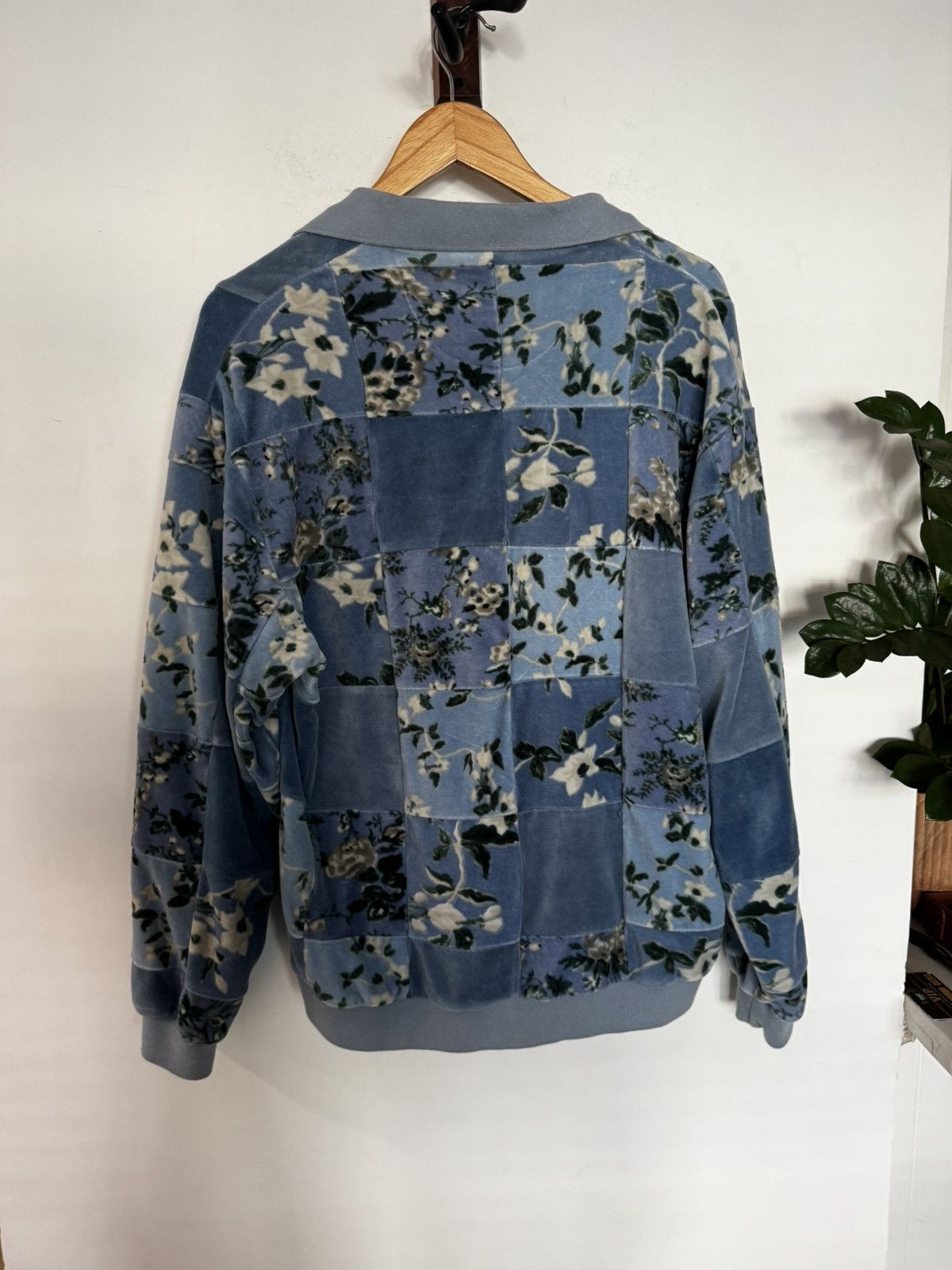 Supreme Patchwork Floral Longsleeve velour polo Size US M / EU 48-50 / 2 - 7 Thumbnail