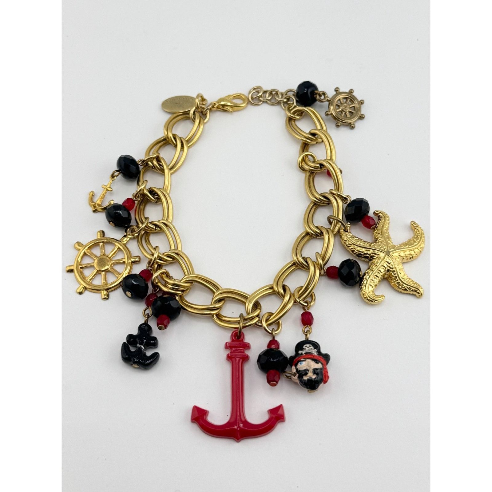 Vintage Vintage nautical pirate sealife charm bracelet Size ONE SIZE - 2 Thumbnail