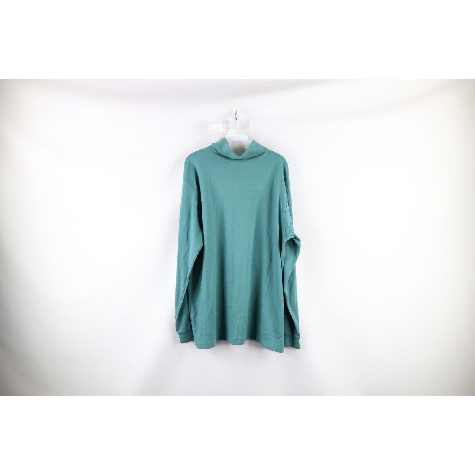 Vintage Vintage 90s Streetwear Faded Blank Turtleneck T-Shirt Size US XL / EU 56 / 4 - 5 Thumbnail