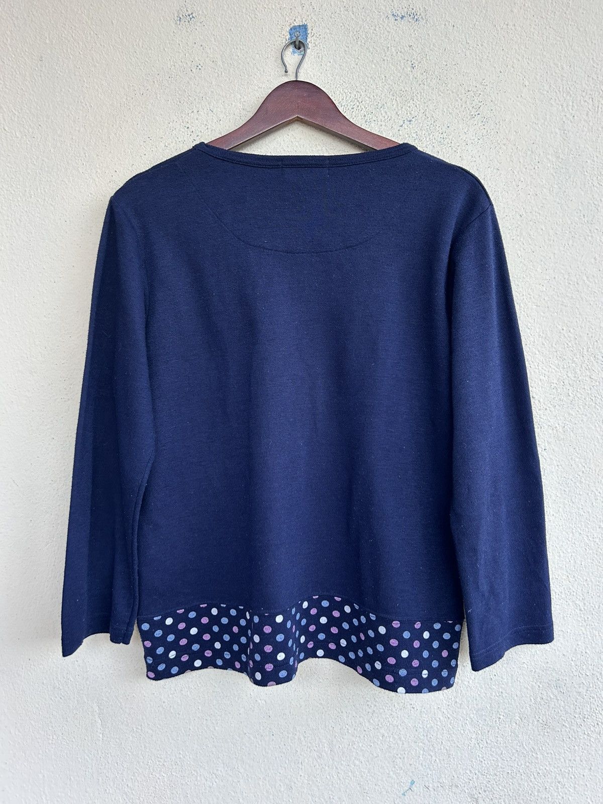 Japanese Brand × Yohji Yamamoto Sacsny Y’saccs Polkadot Long Sleeves Tshirt Size L / US 10 / IT 46 - 2 Thumbnail