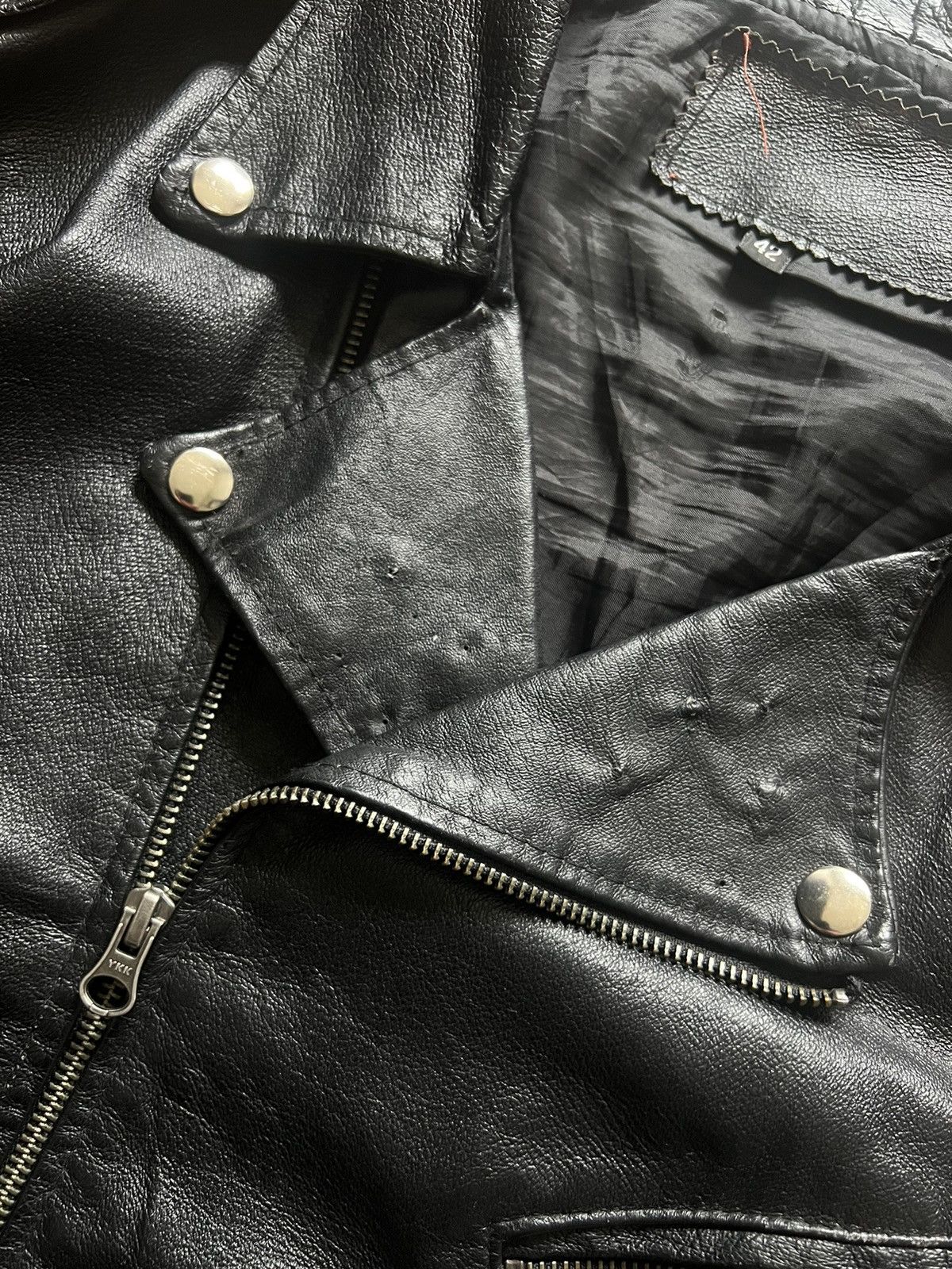 Vintage Vintage leather biker jacket archive punk avant garde schott Size US M / EU 48-50 / 2 - 7 Thumbnail