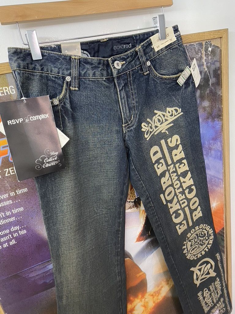 Ecko Unltd. FW2005 Ecko Red Full Length Printed Denim Jeans Size 27" / US 4 / IT 40 - 7 Thumbnail