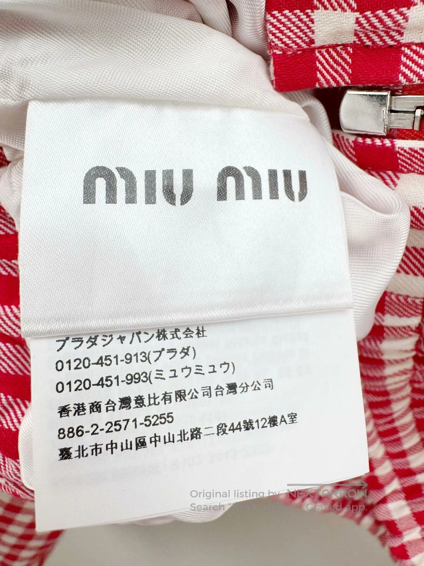 Miu Miu miu miu red and white checkered jacket. Size US M / EU 48-50 / 2 - 6 Thumbnail