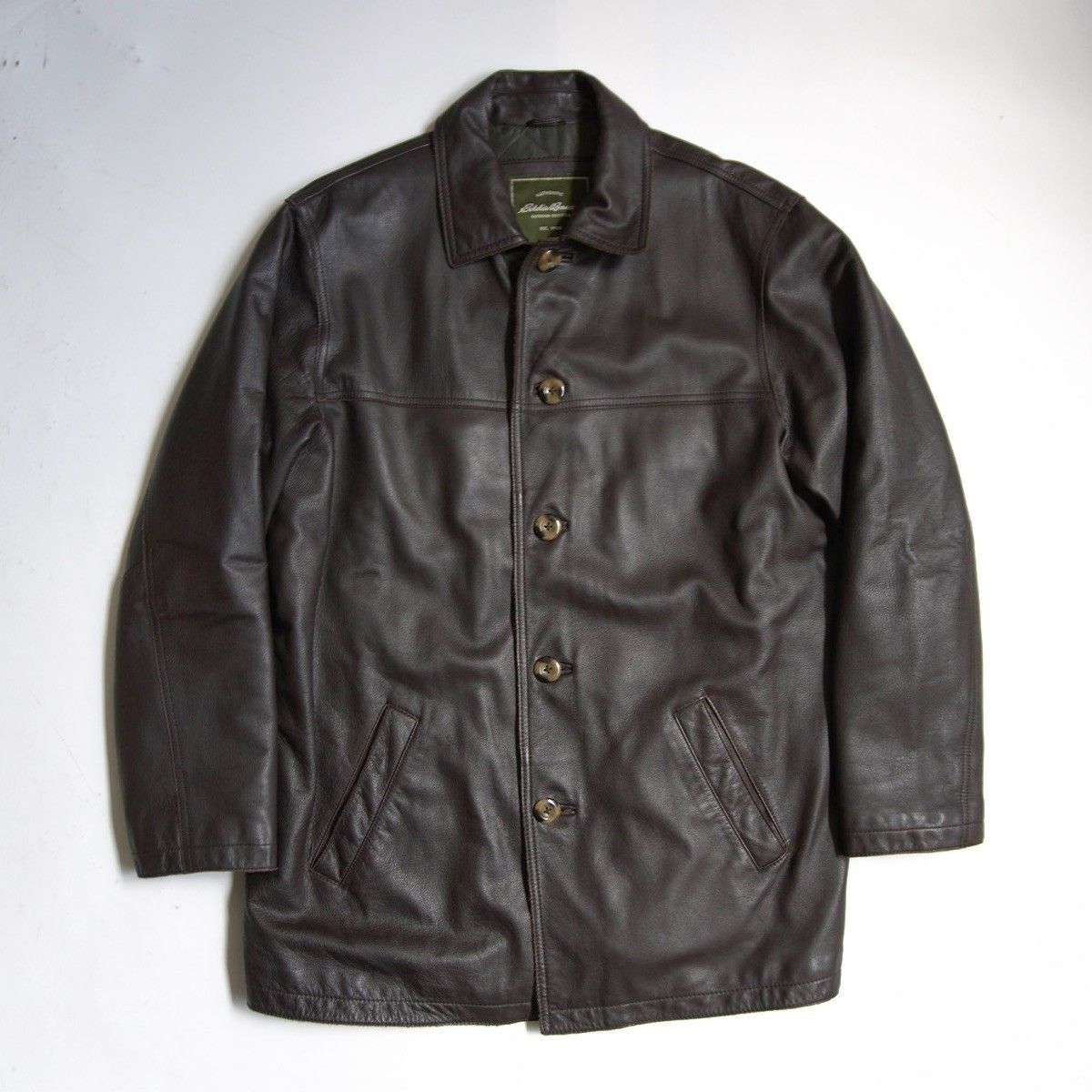 Eddie Bauer Eddie Bauer Leather Car Coat Brown Size XL Size US XL / EU 56 / 4 - 1 Thumbnail