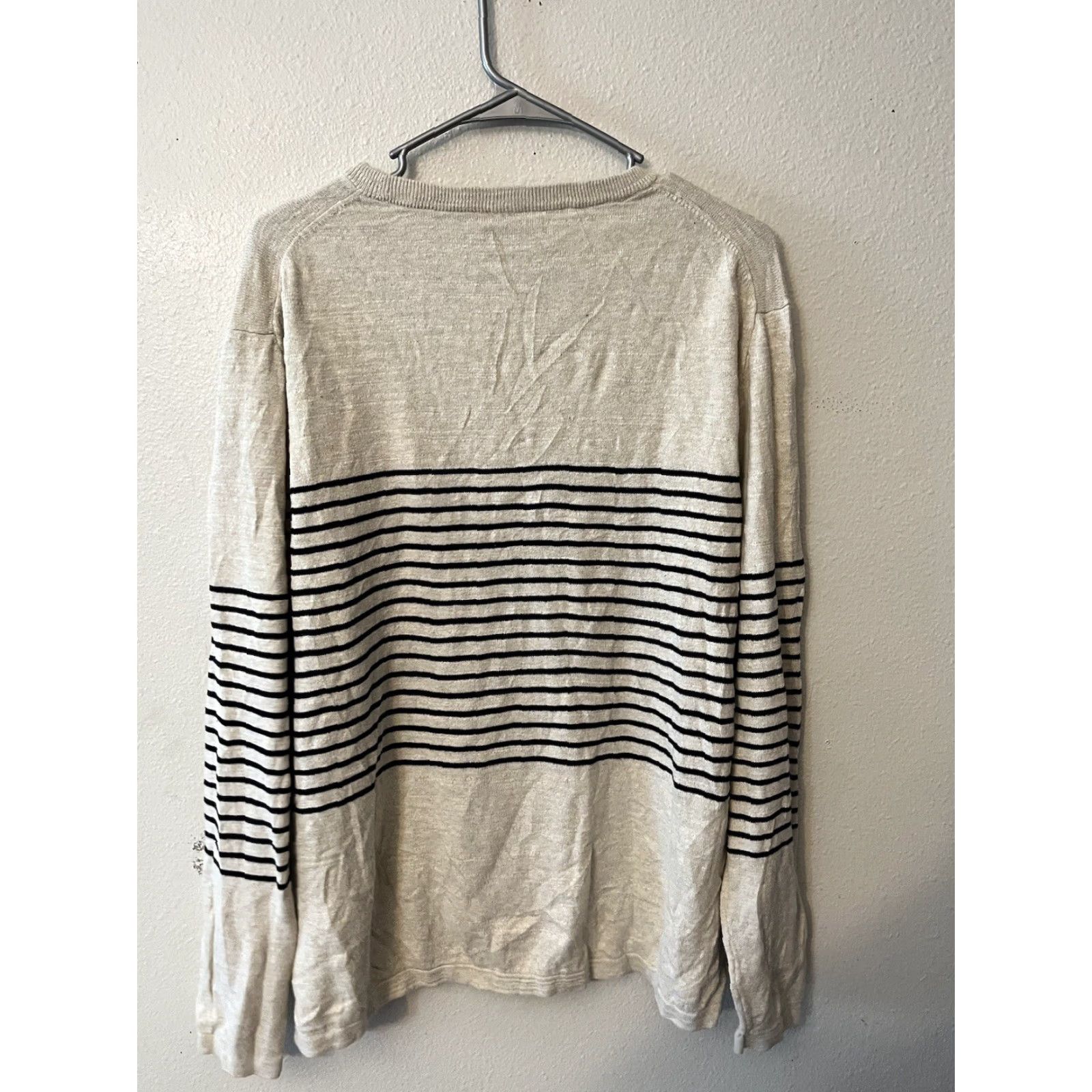 J.Crew J.Crew Mens XL Crew Neck Sweater Preppy Business Casual Ivy League Beige Stripe Size US XL / EU 56 / 4 - 3 Thumbnail