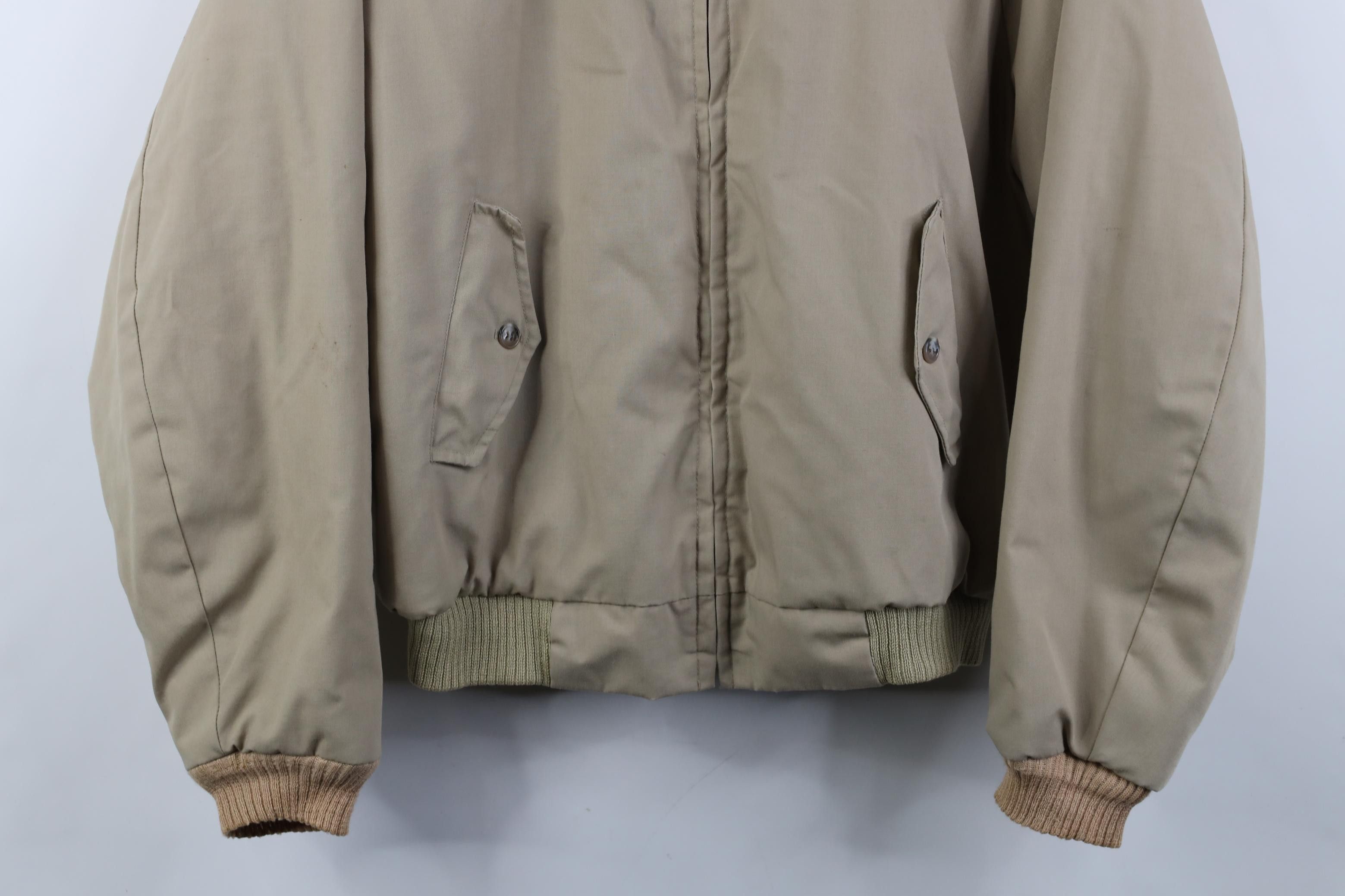 Vintage Vintage 70s Streetwear Fleece Lined Bomber Jacket Beige USA Size US XXL / EU 58 / 5 - 3 Thumbnail