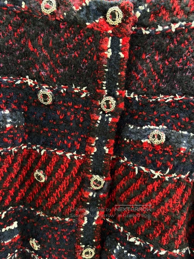 Chanel Chanel Autumn and winter striped double-breasted knitted j Size XS / US 0-2 / IT 36-38 - 3 Thumbnail