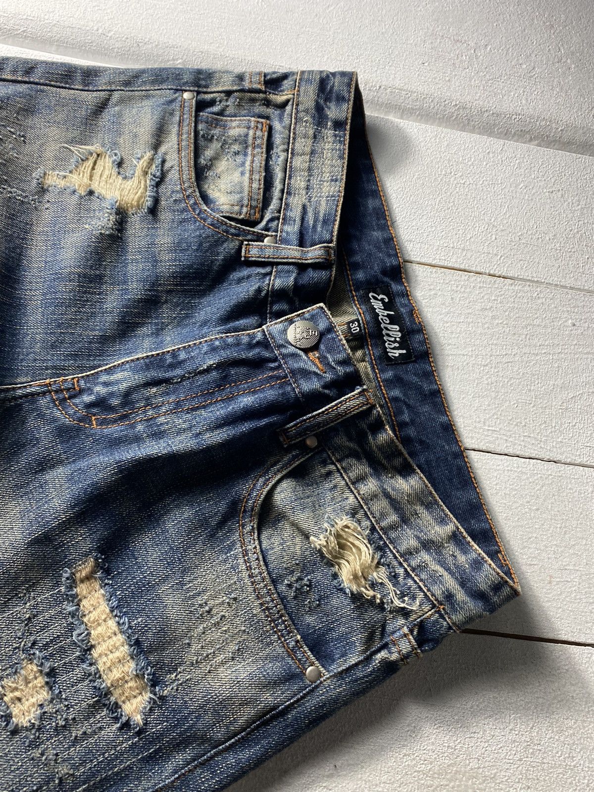 Other 💢RARE DISTRESSED RIPPED AVANT GARDE OPIUM GOTHIC JEANS 30 Size US 30 / EU 46 - 4 Thumbnail