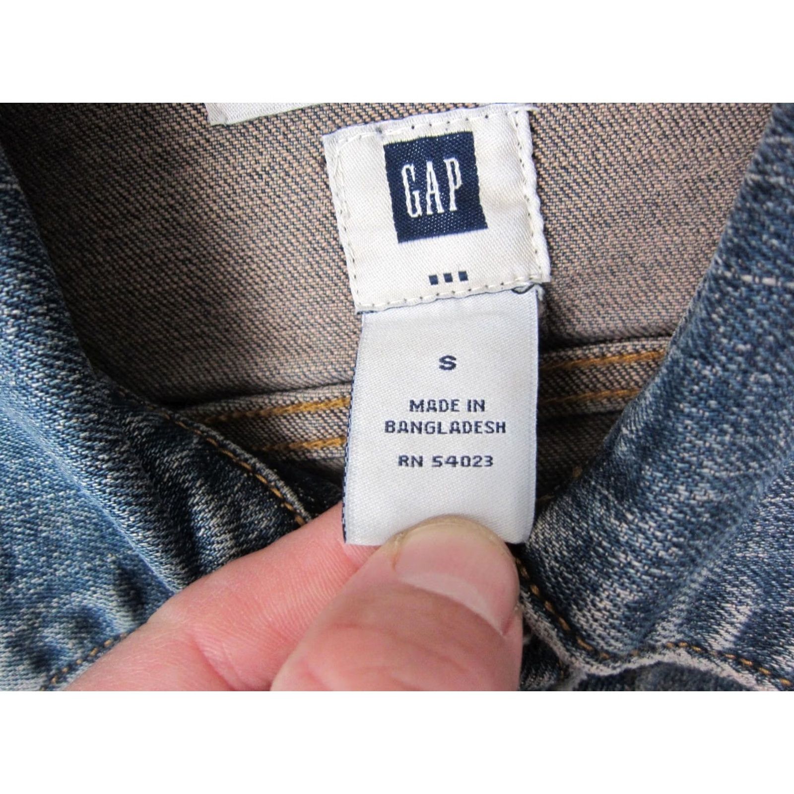 Gap Vintage GAP Denim Jacket - Size S, Blue, Cotton - Button Up 90s Stretch Size 28" / US 6 / IT 42 - 5 Thumbnail