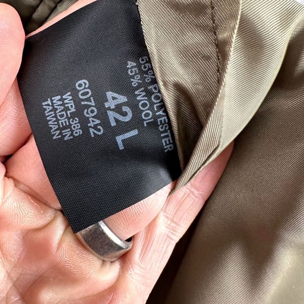Haggar Haggar Sport Coat Blazer Men 42L Brown Wool Blend 2 Front Button Flap Pocket NEW Size 42R - 7 Thumbnail