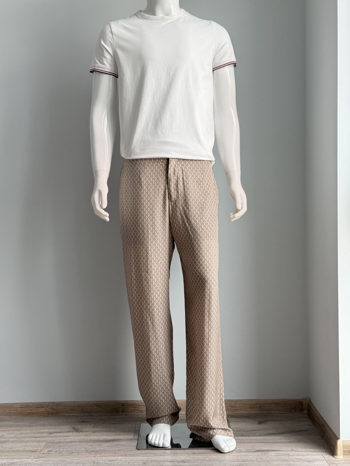 Dior Dior Oblique 100% Silk Set Monogram Beige Pants + Shirt Size US L / EU 52-54 / 3 - 11 Thumbnail
