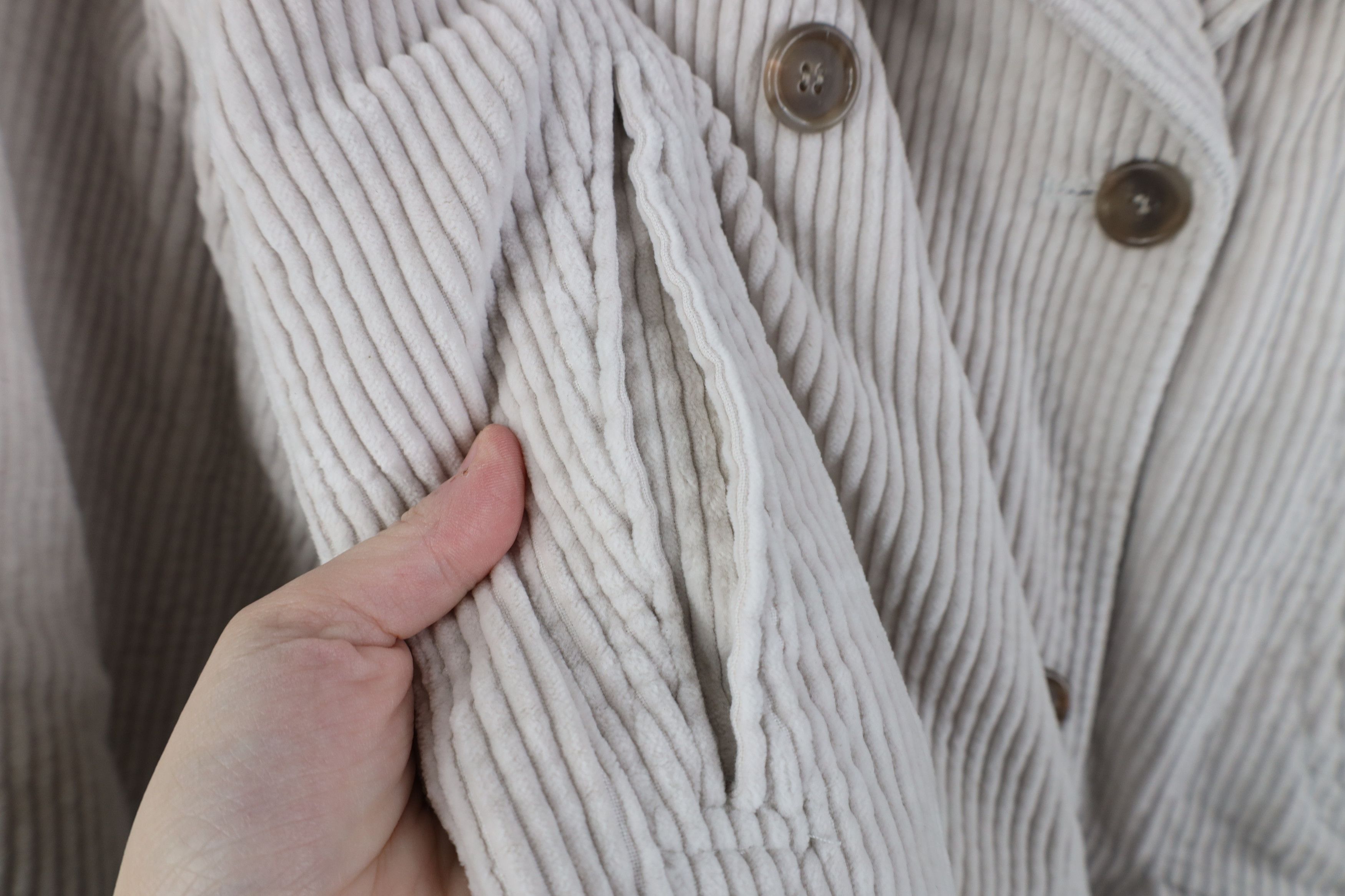 J.Crew Vintage 90s Y2K J Crew Quilted Corduroy Peacoat Jacket Size M / US 6-8 / IT 42-44 - 8 Thumbnail