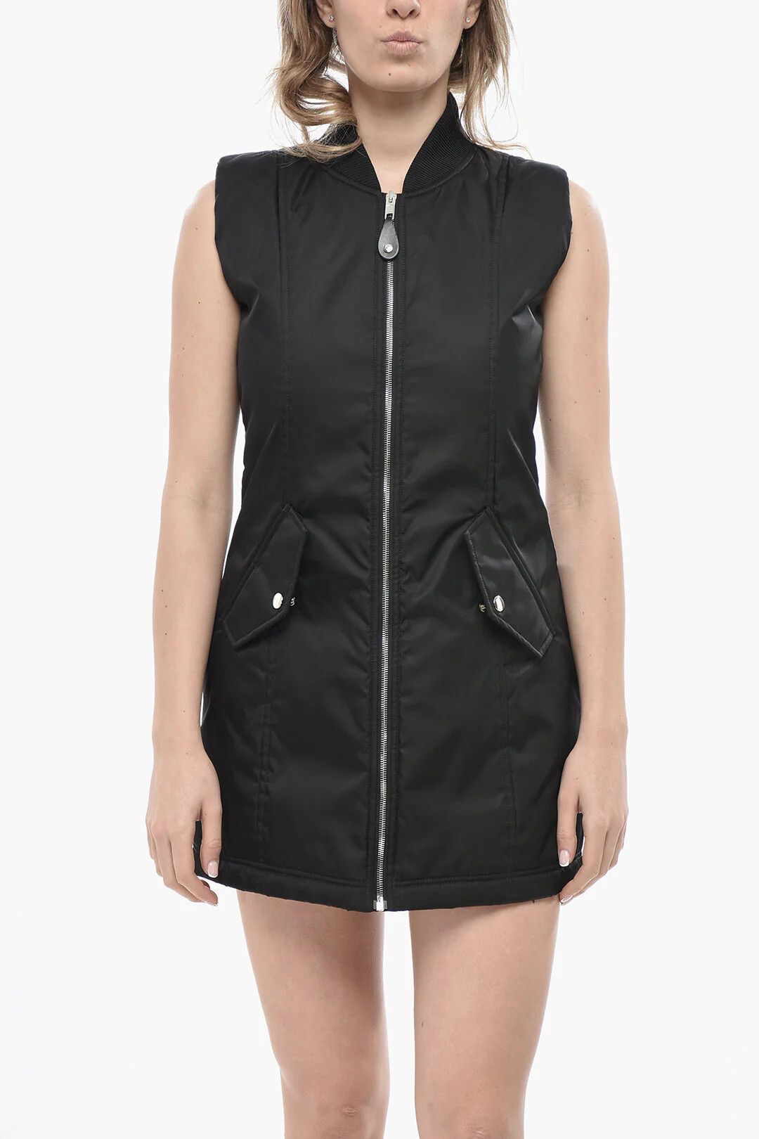 Gucci og1mm0326 Quilted Zip-Up Dress in Black Size S / US 4 / IT 40 - 4 Thumbnail