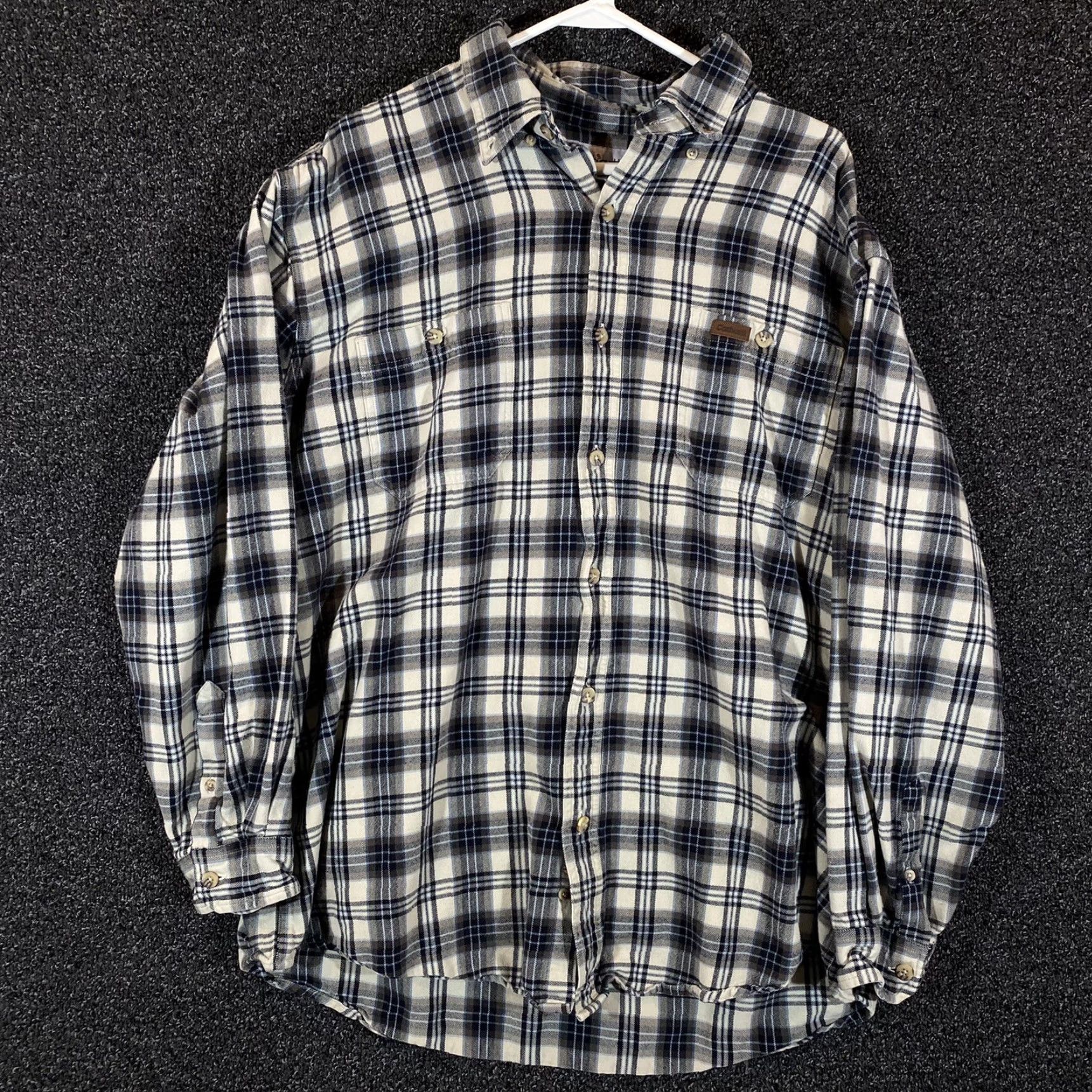 Carhartt VINTAGE? No, not vintage. Carhartt Shirt Mens XL Blue White Plaid Button-Down Long Sleeve Work Casual Size US XL / EU 56 / 4 - 8 Thumbnail