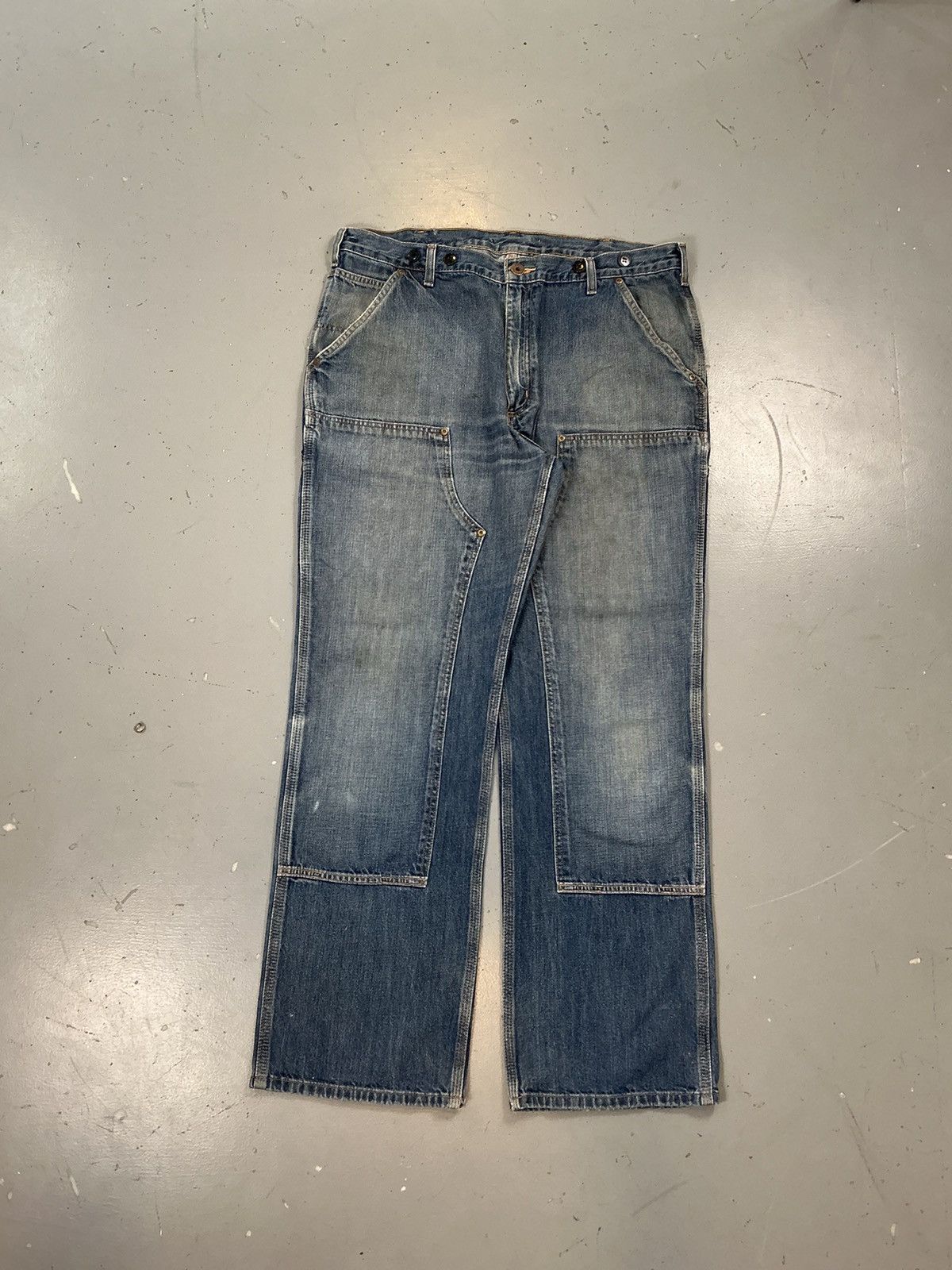 Carhartt × Vintage Rare vintage Carhartt b136 DST double knee denim Size US 40 / EU 56 - 1 Thumbnail