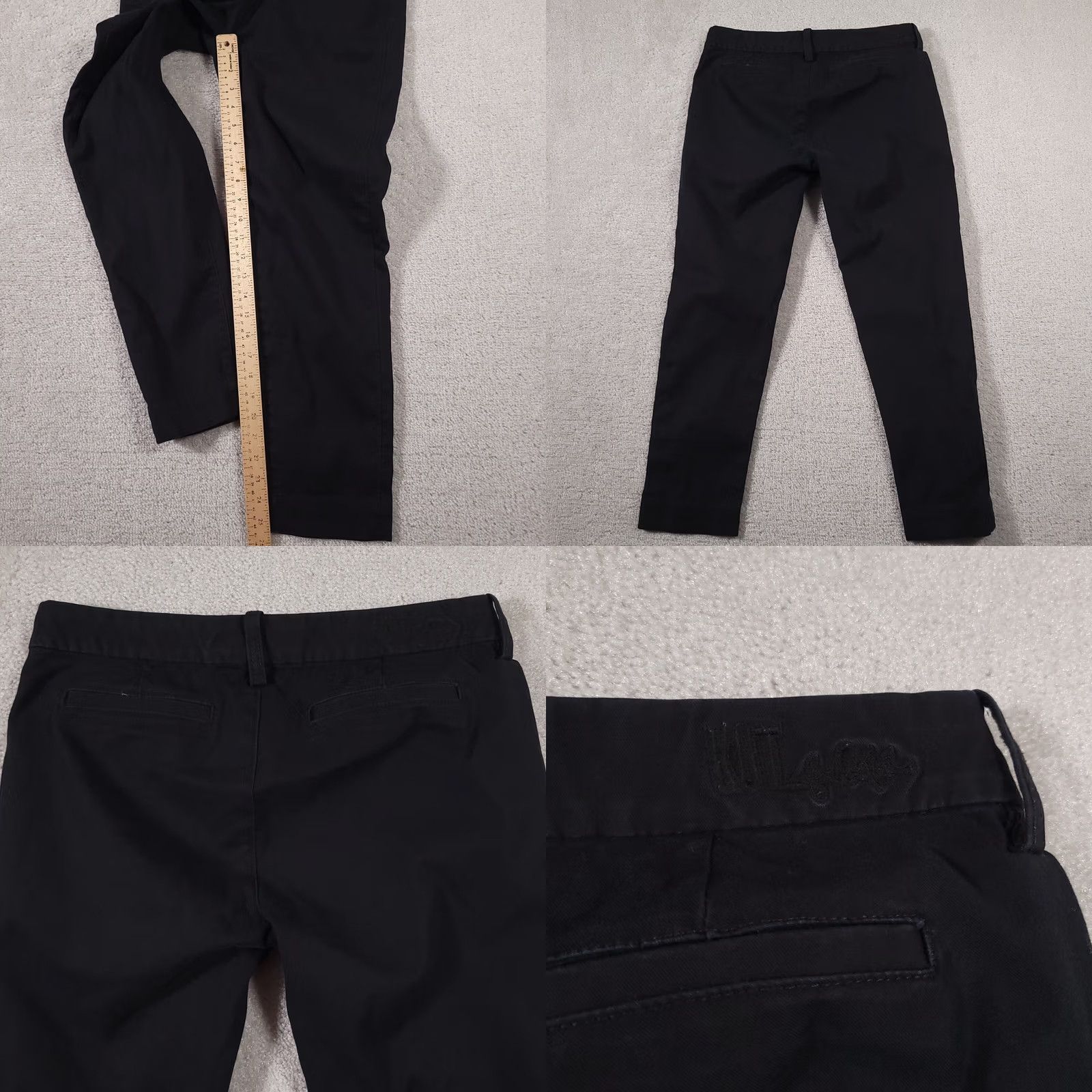 Vintage Kut From The Kloth Pants Women's 6 Dark Blue Casual Capri Chino Straight Front Flat Front Pockets Easy Care Regular Inseam 25.5 in Size 28" / US 6 / IT 42 - 8 Thumbnail