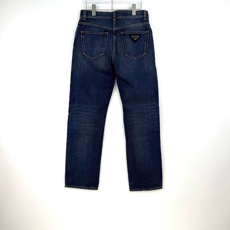 Prada Prada Washed blue metal triangle jeans 2502-Nextarrow Size US 27 - 4 Thumbnail