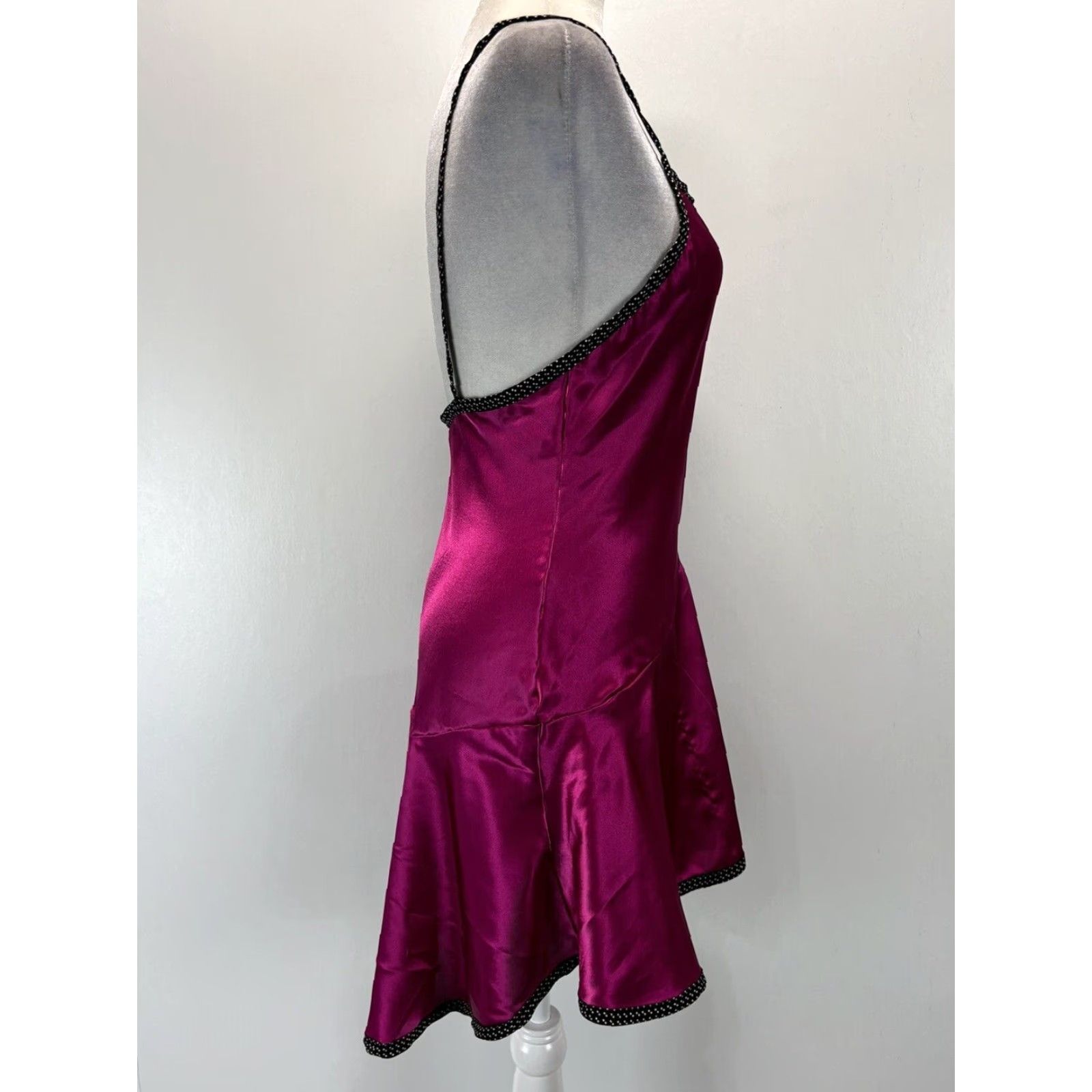 Vintage Vtg Val Mode Lingerie Nightgown Short Sleeveless Sexy Sz Small Fuchsia Size 28" / US 6 / IT 42 - 4 Thumbnail