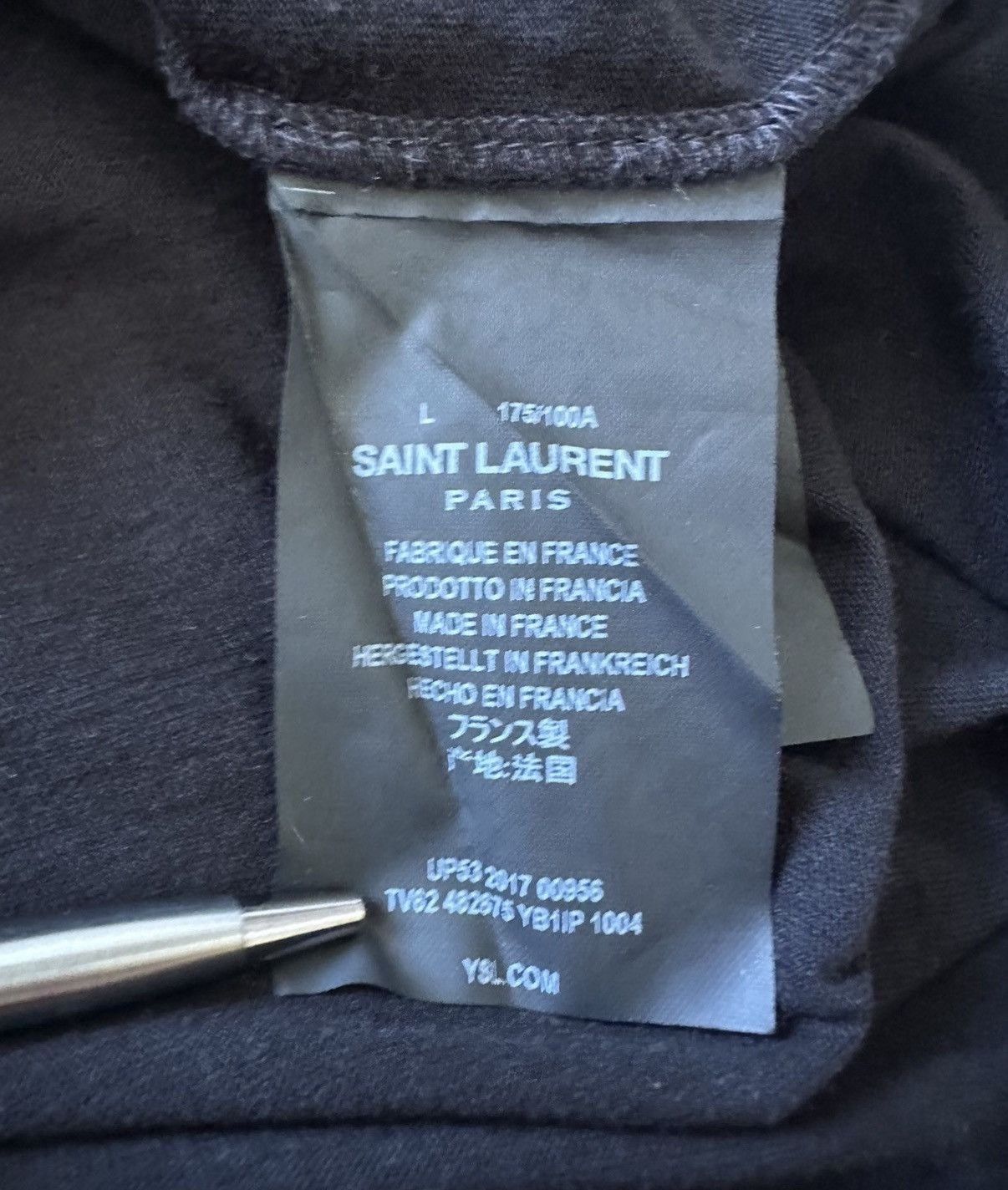 Saint Laurent Paris SS18 Saint Laurent No Smoking Tee Size US L / EU 52-54 / 3 - 6 Thumbnail