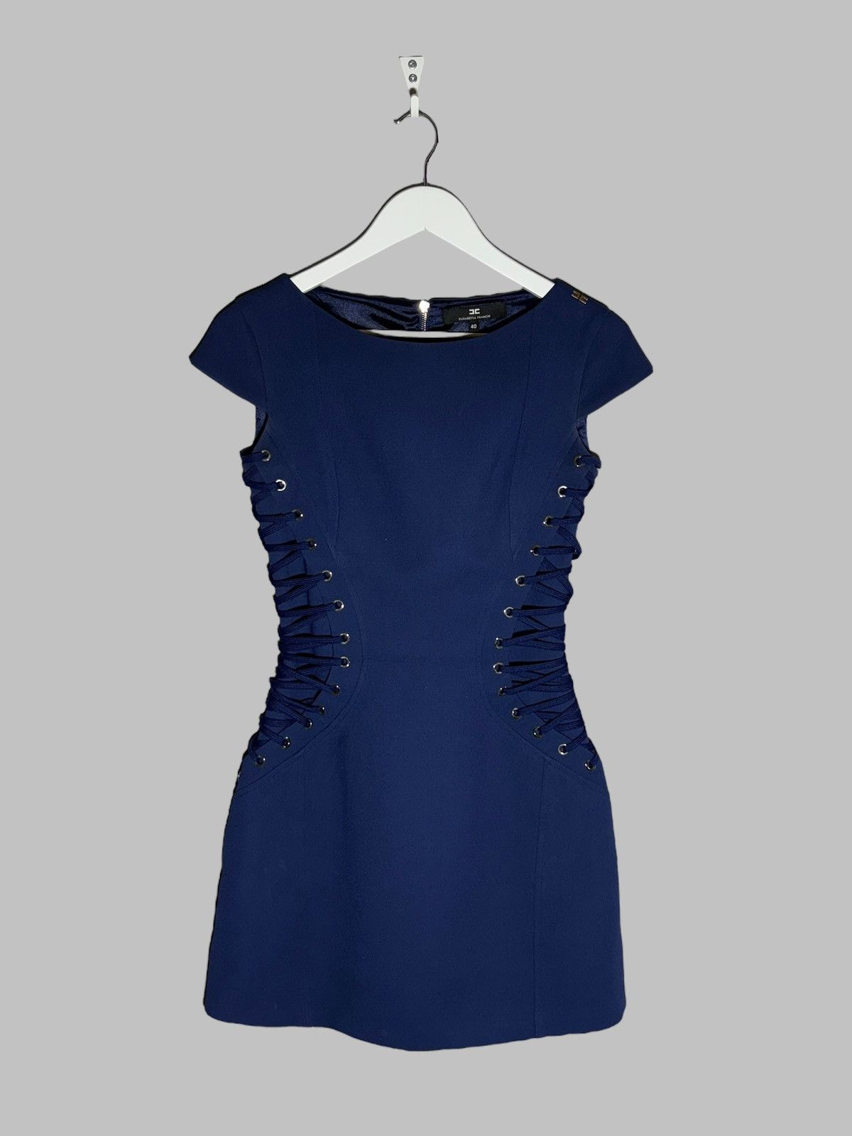 Elisabetta Franchi Rare Elizabetta Franchi Corset Mini Dress Blue Size S / US 4 / IT 40 - 1 Thumbnail