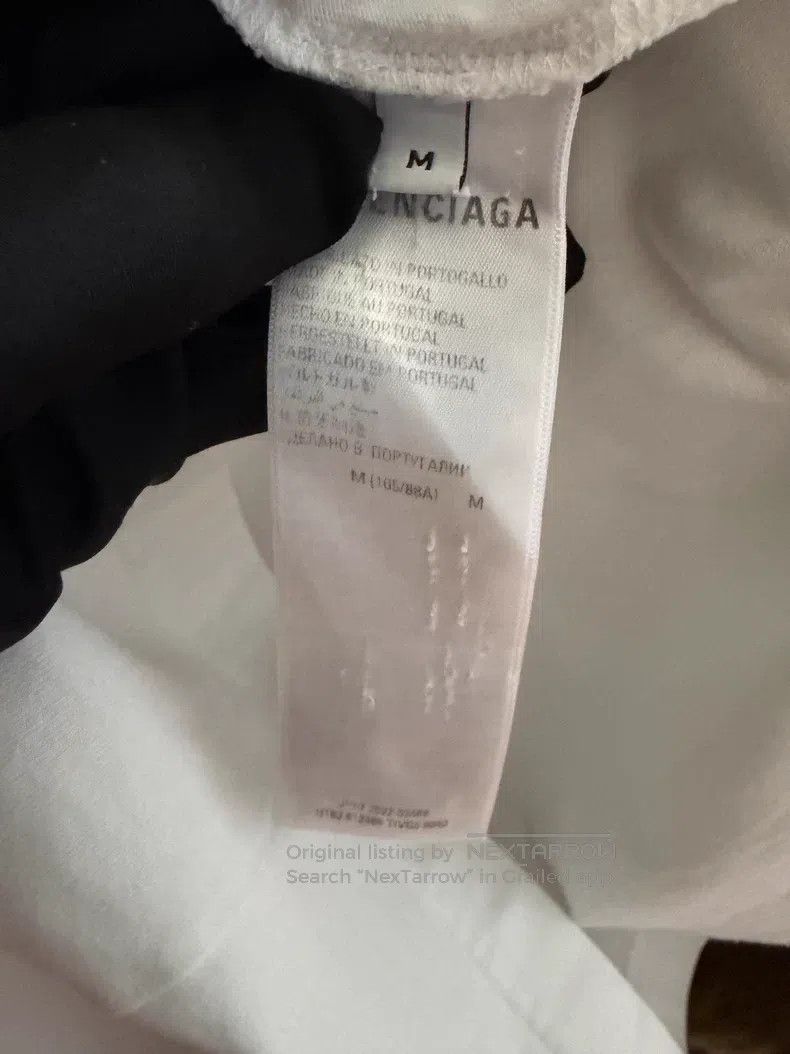 Balenciaga Balenciaga White front and back logo short-sleeve T-shirt Size US M / EU 48-50 / 2 - 4 Thumbnail