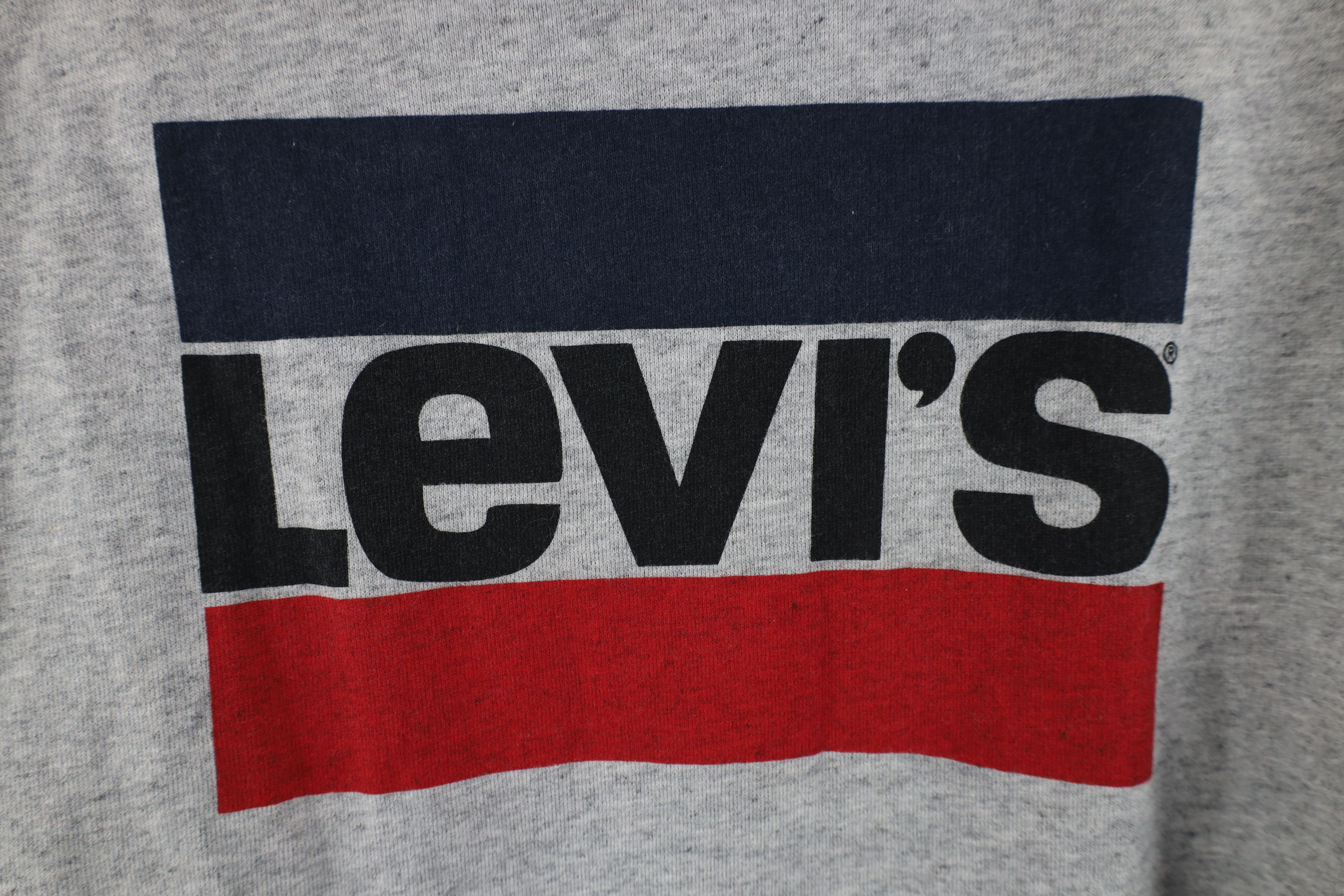 Levi's Y2K Levis Spell Out Box Logo Hoodie Sweatshirt Gray Size US M / EU 48-50 / 2 - 4 Thumbnail
