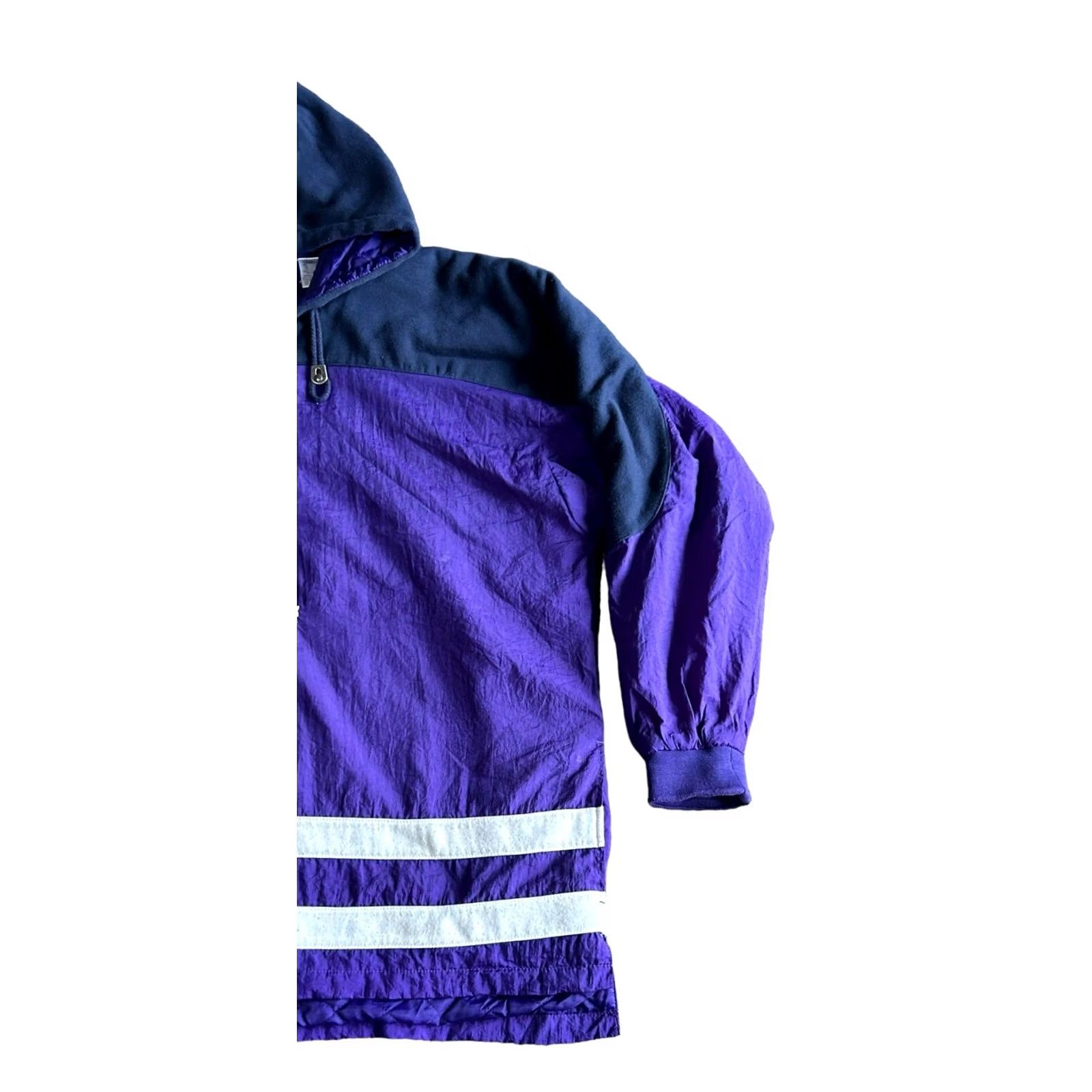 Reebok Reebok Men's Vintage Purple 1/2 Zip Hooded Windbreaker Puffy Jacket Large Y2K Size US L / EU 52-54 / 3 - 3 Thumbnail