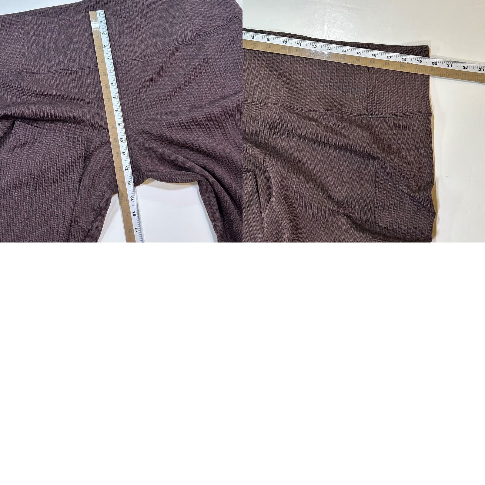 Athleta Athleta Delancey Herringbone Leggings Chevrons Career Womens 2X Brown Size 40" / US 18 - 8 Thumbnail