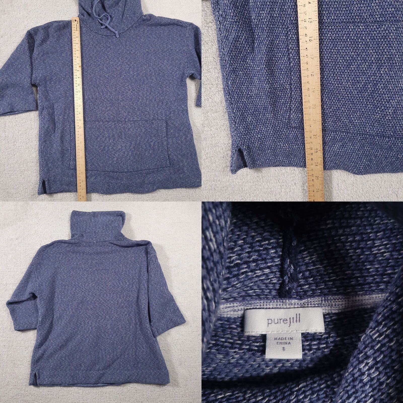 J. Jill Pure Jill J. Jill High Neck Sweater Womens Small Blue Knit Athletic 1/2 Sleeve Size S / US 4 / IT 40 - 8 Thumbnail