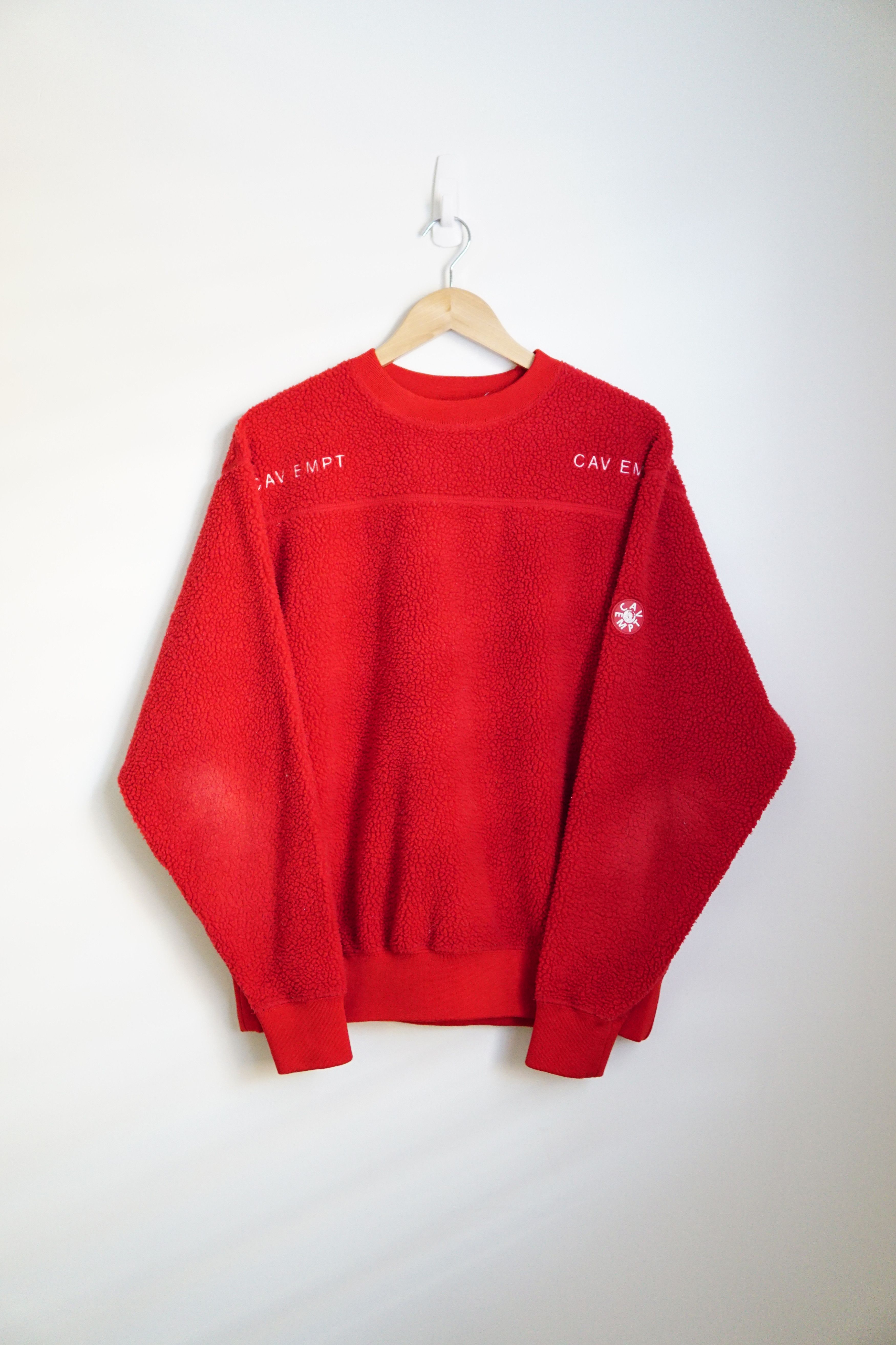 Cav Empt SS17 Red Fleece Crewneck Size US M / EU 48-50 / 2 - 1 Thumbnail