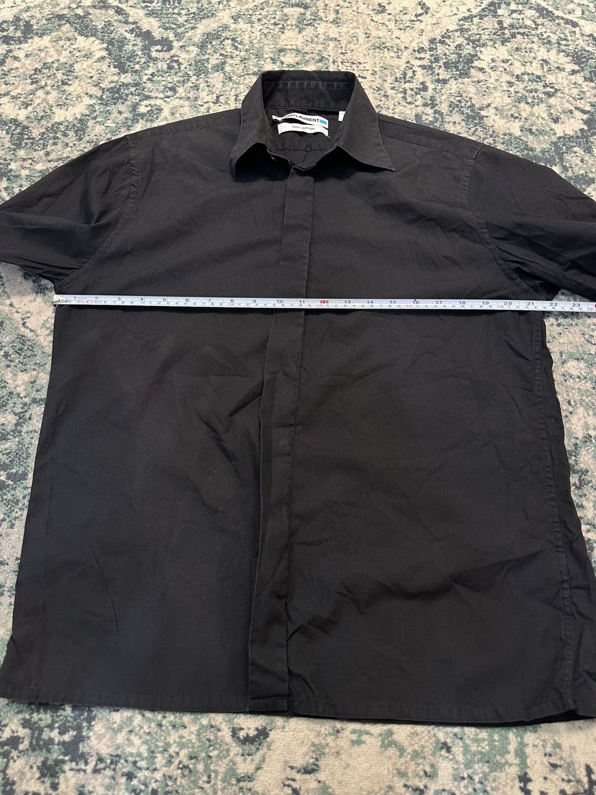 Saint Laurent Paris Saint Laurent Paris Poplin Black Shirt Size US M / EU 48-50 / 2 - 18 Thumbnail