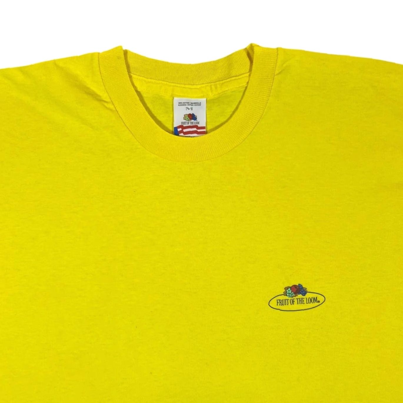 Fruit Of The Loom VINTAGE Fruit of the Loom Mini Logo Graphic Yellow Single Stitch T-Shirt M Mens Shirt 90s Concert Size US M / EU 48-50 / 2 - 2 Thumbnail