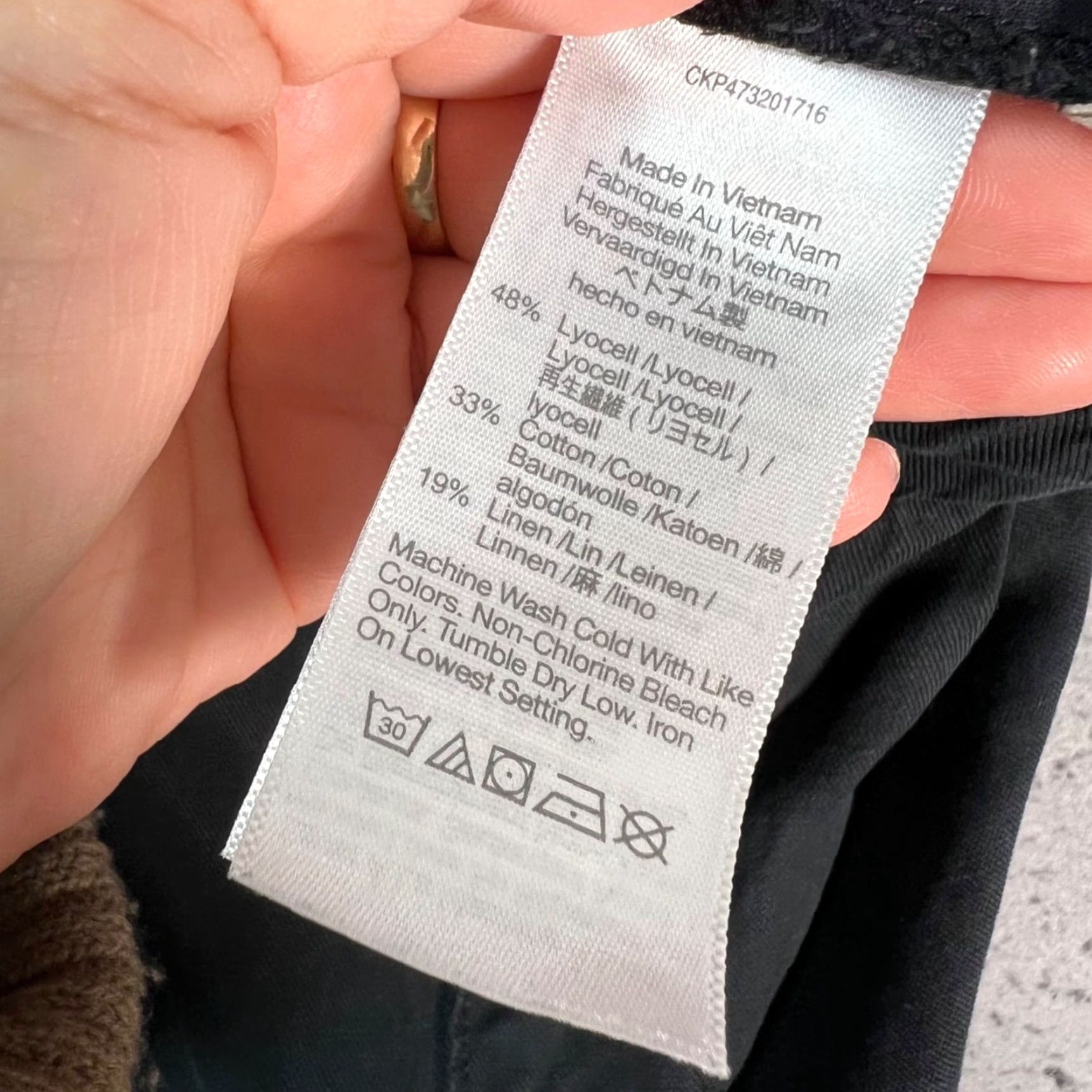 Madewell Madewell Pants Side Pleated Wide-Leg Linen Lyocell Blend Black 6 Womens Wide-Leg Pockets Dress Pants Style Preppy Casual Size 28" / US 6 / IT 42 - 4 Thumbnail