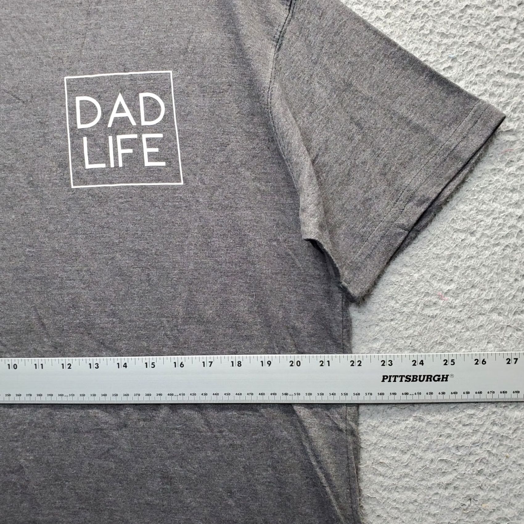 Vintage J. America Mens XL T-Shirt Gray Dad Life Graphic Short Sleeve Crew Neck Pullover Size US XL / EU 56 / 4 - 4 Thumbnail
