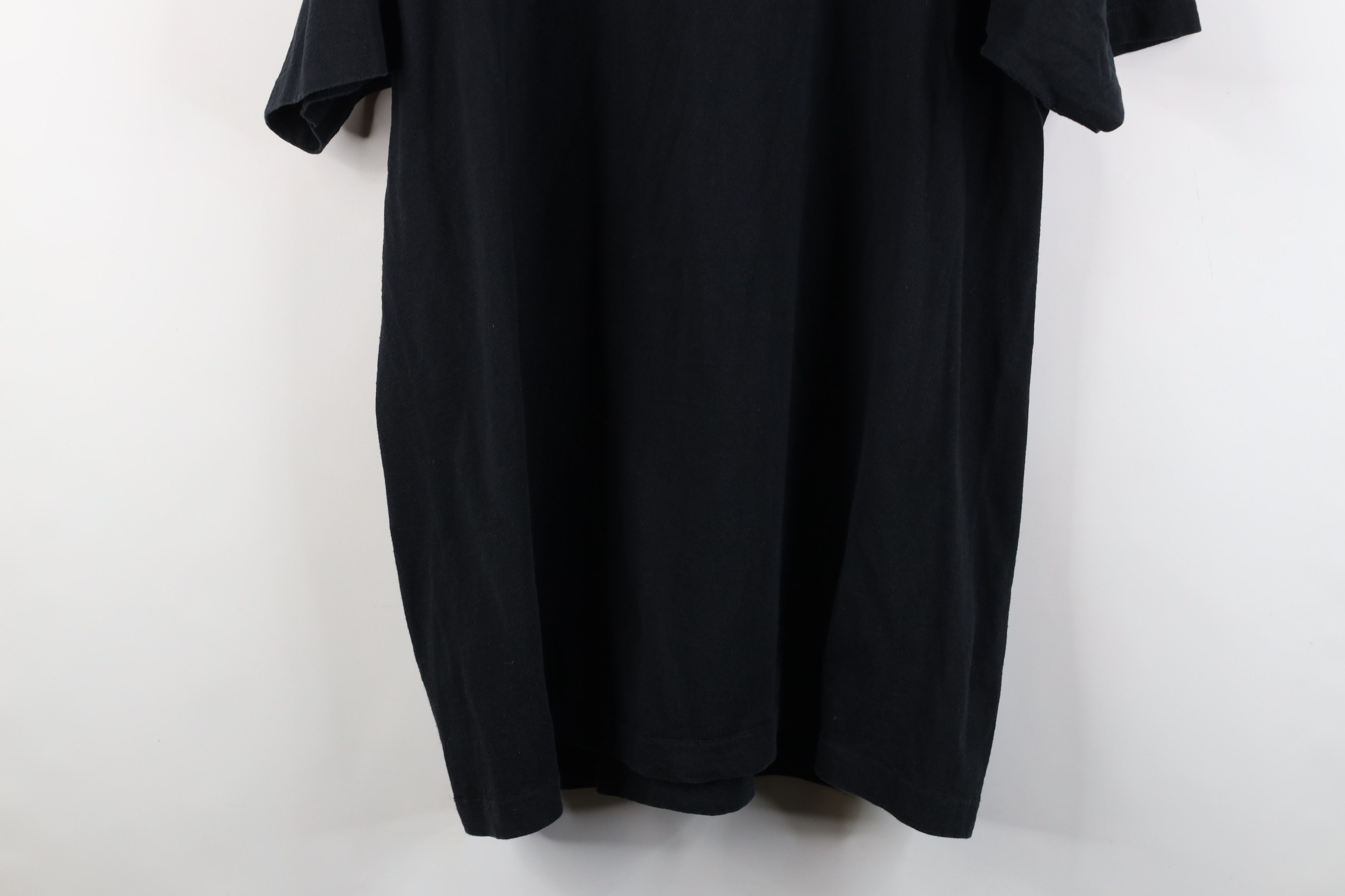 Vintage Vintage 90s Streetwear Blank Heavy Cotton T-Shirt Black USA Size US XXL / EU 58 / 5 - 13 Thumbnail