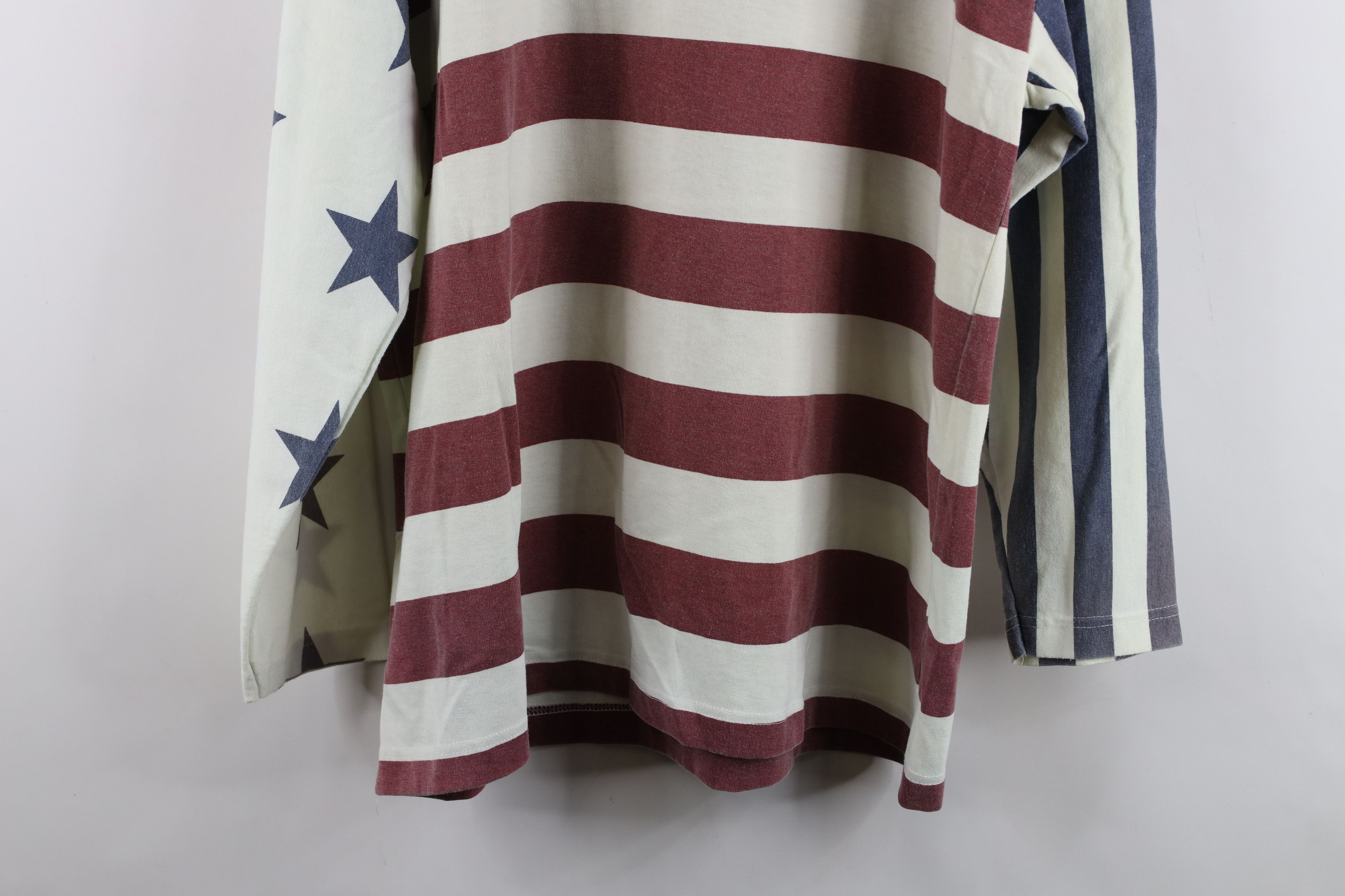 Vintage Vintage 90s Streetwear Flag Baggy Fit Long Sleeve T-Shirt Size US M / EU 48-50 / 2 - 10 Thumbnail