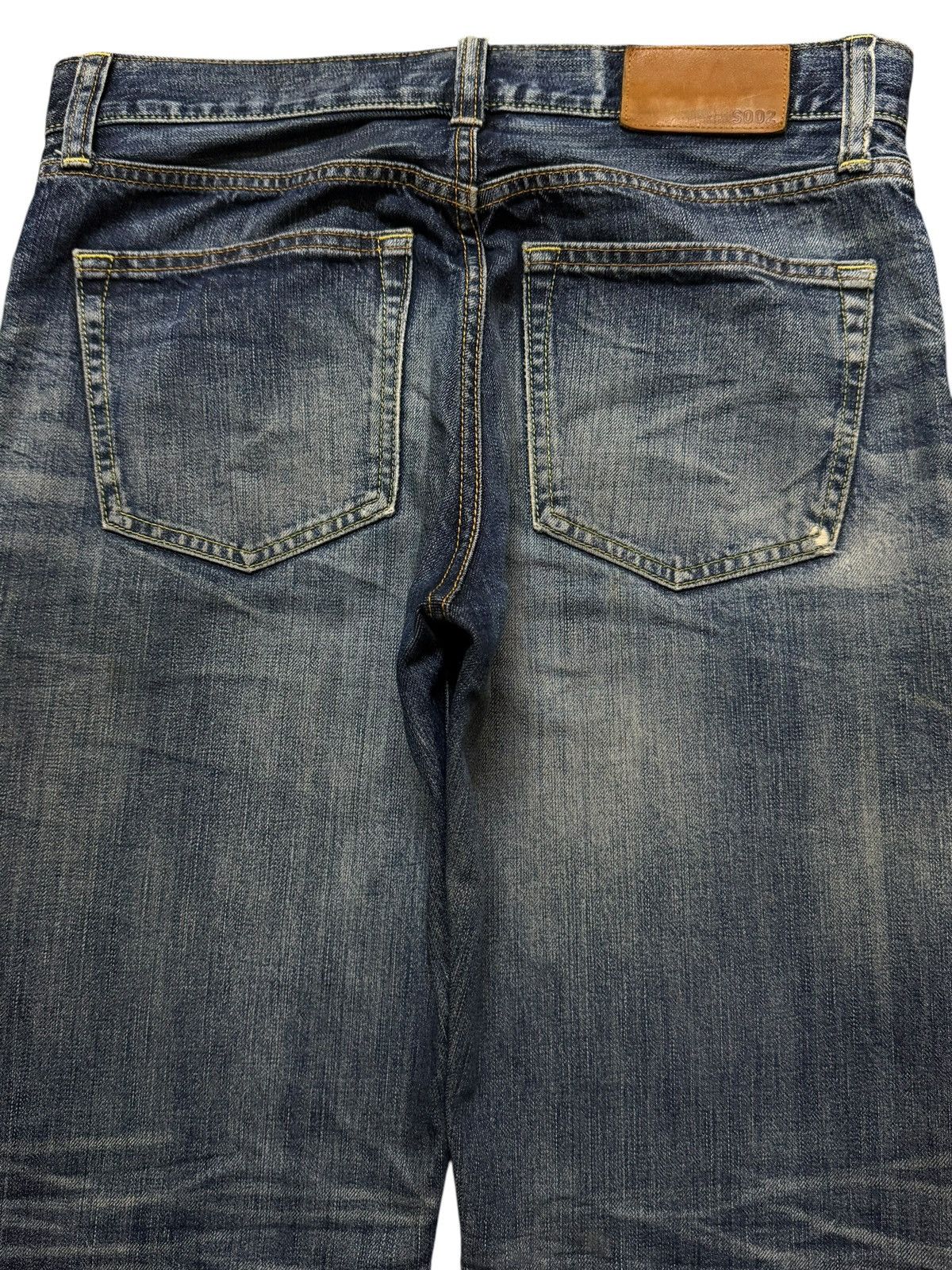 Uniqlo Vintage Y2K Japanese Uniqlo Faded Wash Whiskers Wide Leg Size US 32 / EU 48 - 4 Thumbnail