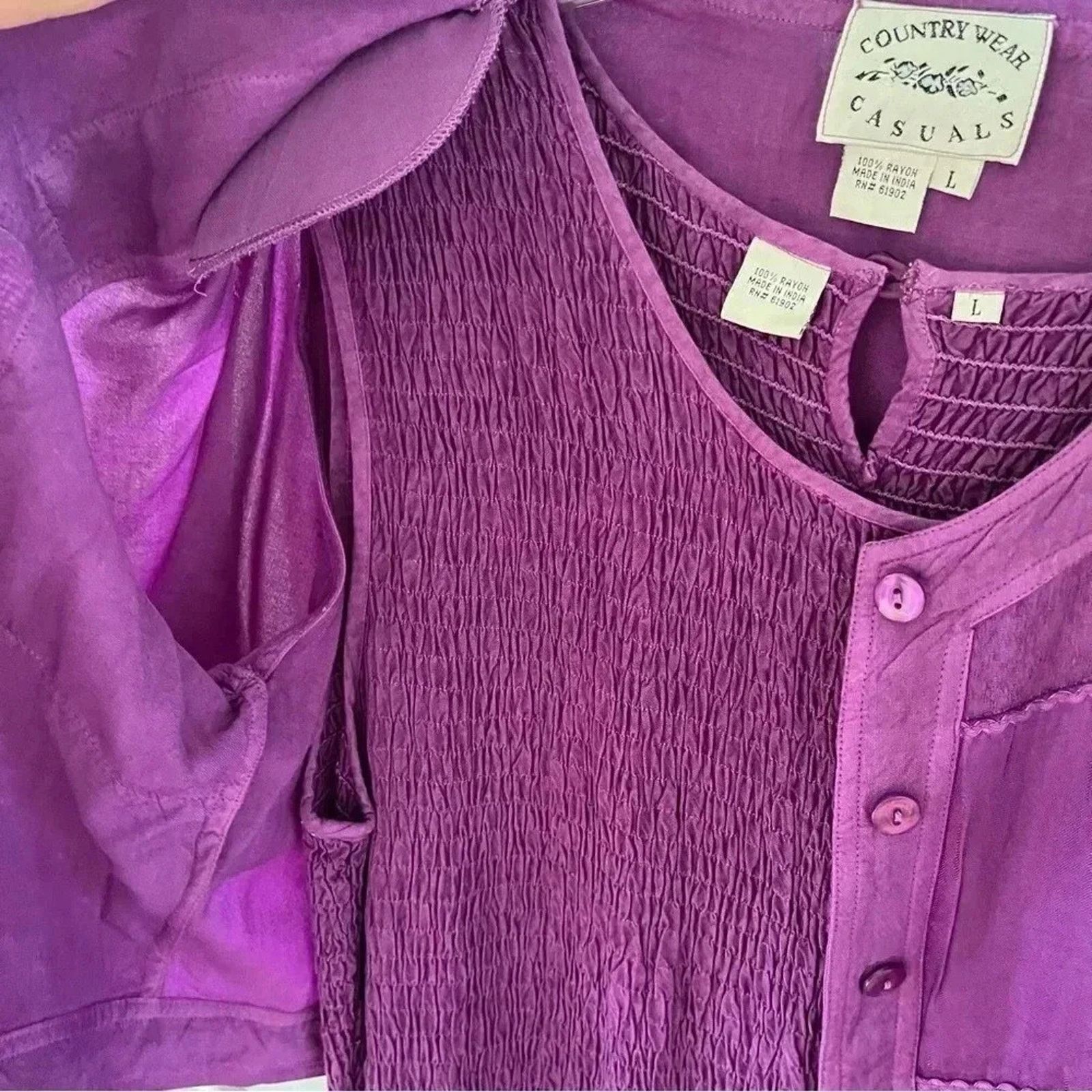 Other Country Wear Casuals NWT Vintage Purple Maxi Dress w/ Shirt Size L / US 10 / IT 46 - 5 Thumbnail